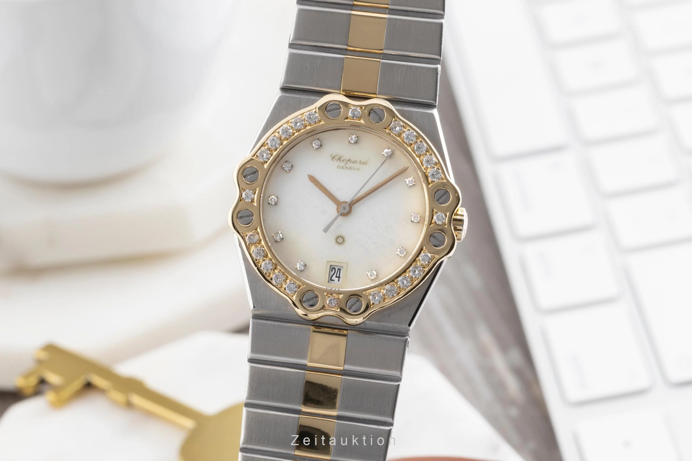 Chopard St. Moritz steel / gold quartz unisex 8023 Vintage  [2503002] - Image 2