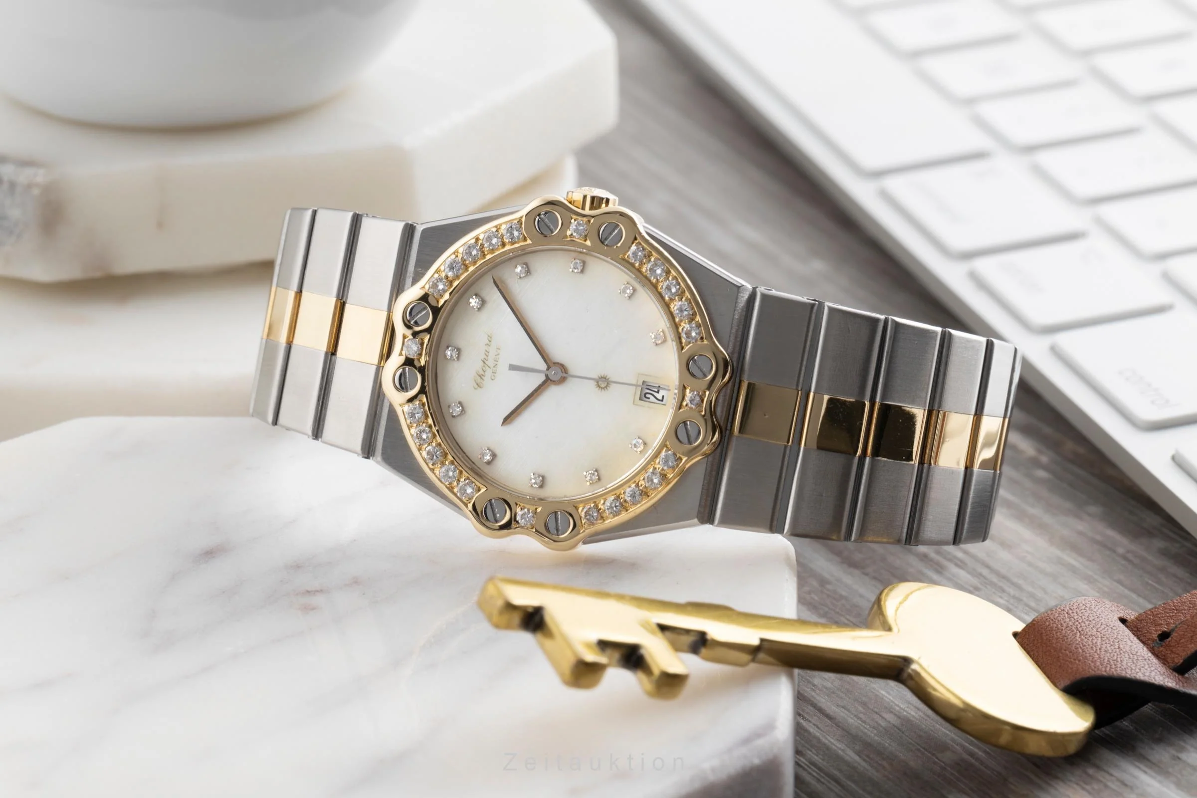 Chopard St. Moritz steel / gold quartz unisex 8023 Vintage  [2503002] - Image 3