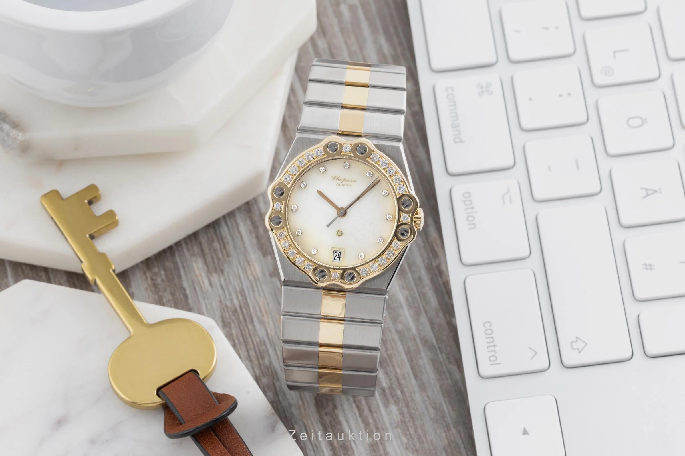 Chopard St. Moritz steel / gold quartz unisex 8023 Vintage  [2503002] - Image 4