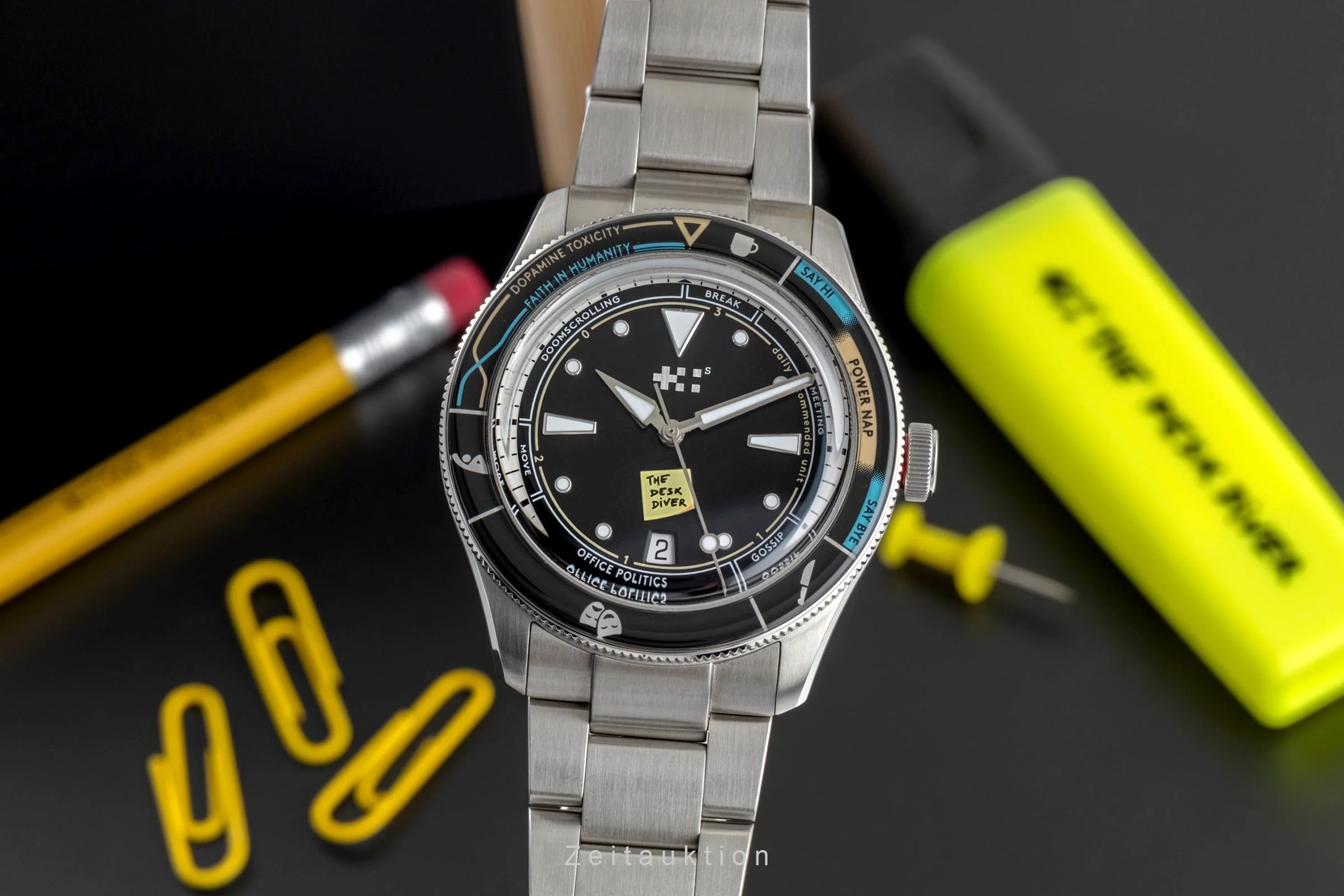 Christopher Ward Desk Diver steel automatic men's watch C65-41ADA2-DDK Limited  [2505231] - Image 2