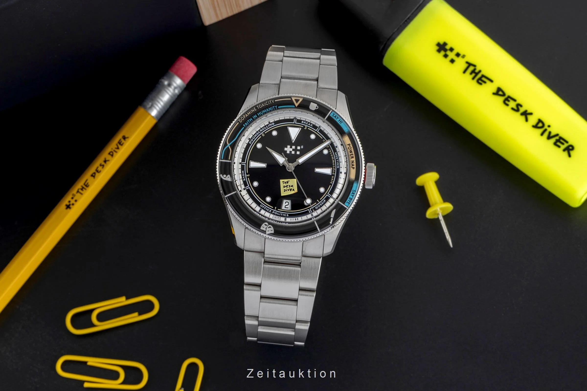 Christopher Ward Desk Diver steel automatic men's watch C65-41ADA2-DDK Limited  [2505231] - Image 4
