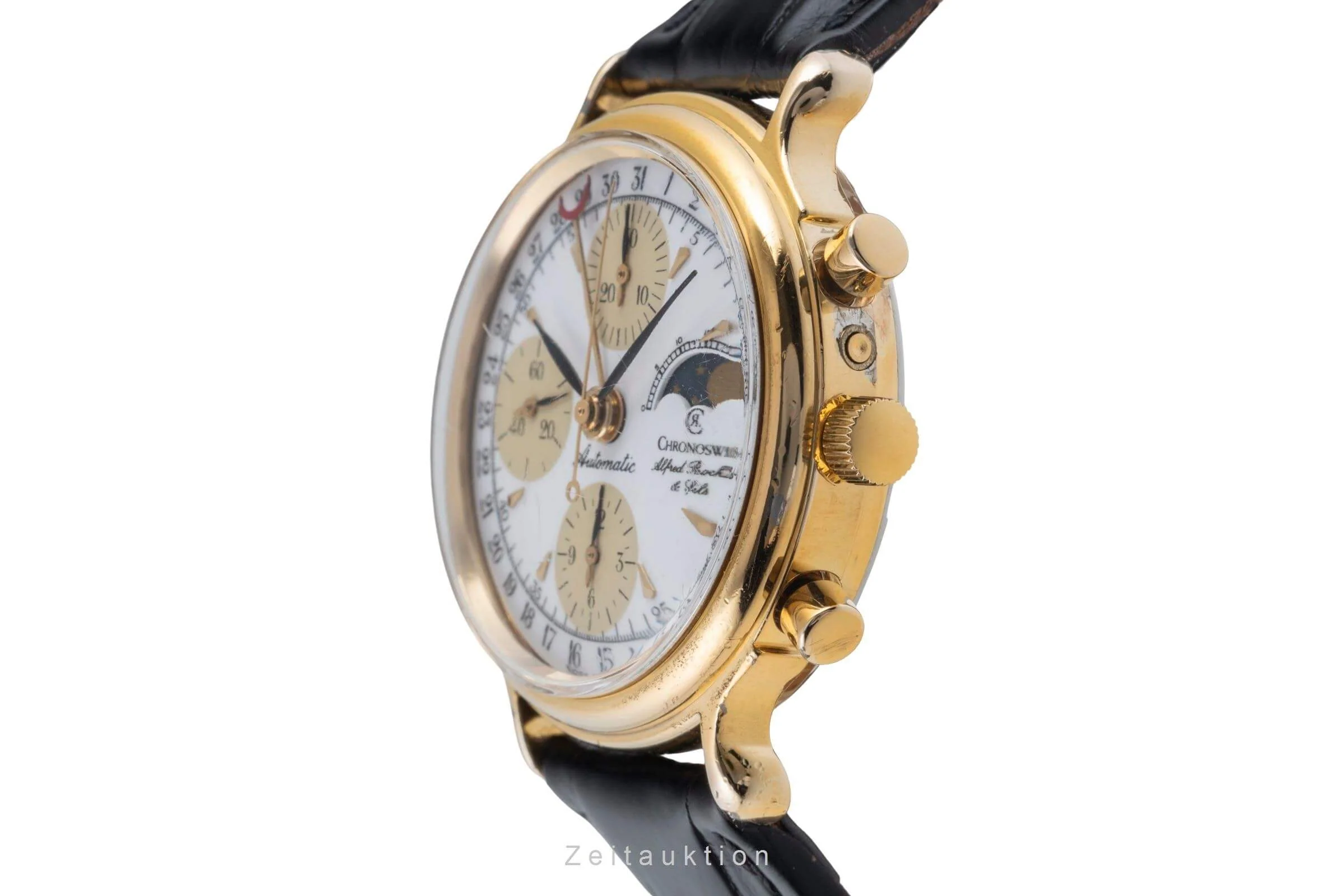 Chronoswiss A. Rochat chronograph gold-plated automatic men's watch 77590  [2500290] - Image 7