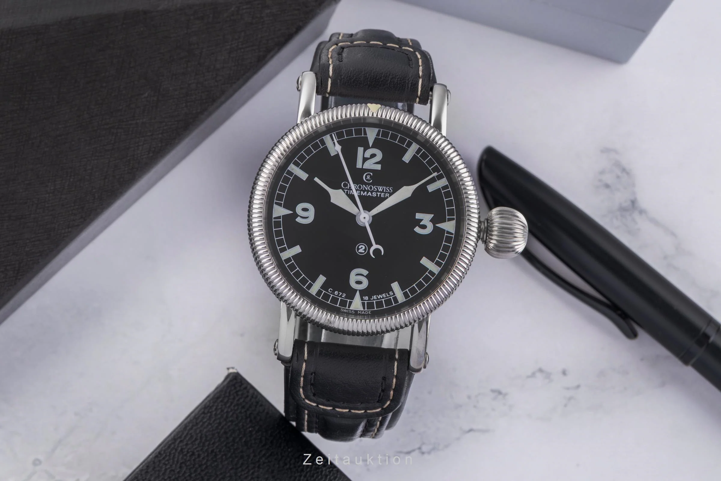 Chronoswiss Timemaster steel manual winding men's watch CH 6233SW  [2504799] - Image 4