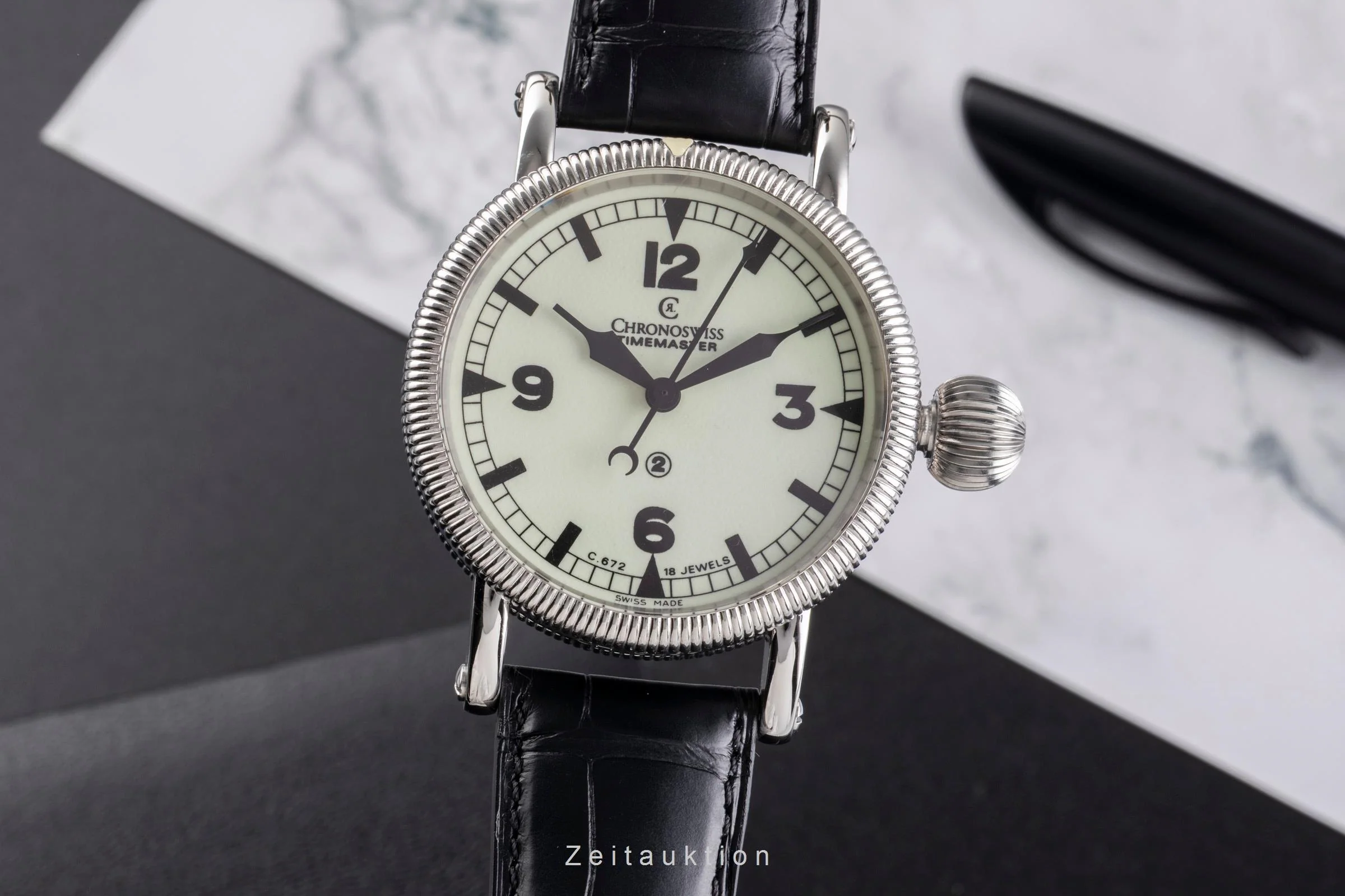 Chronoswiss Timemaster steel manual winding men's watch CH6233  [2505109] - Image 2