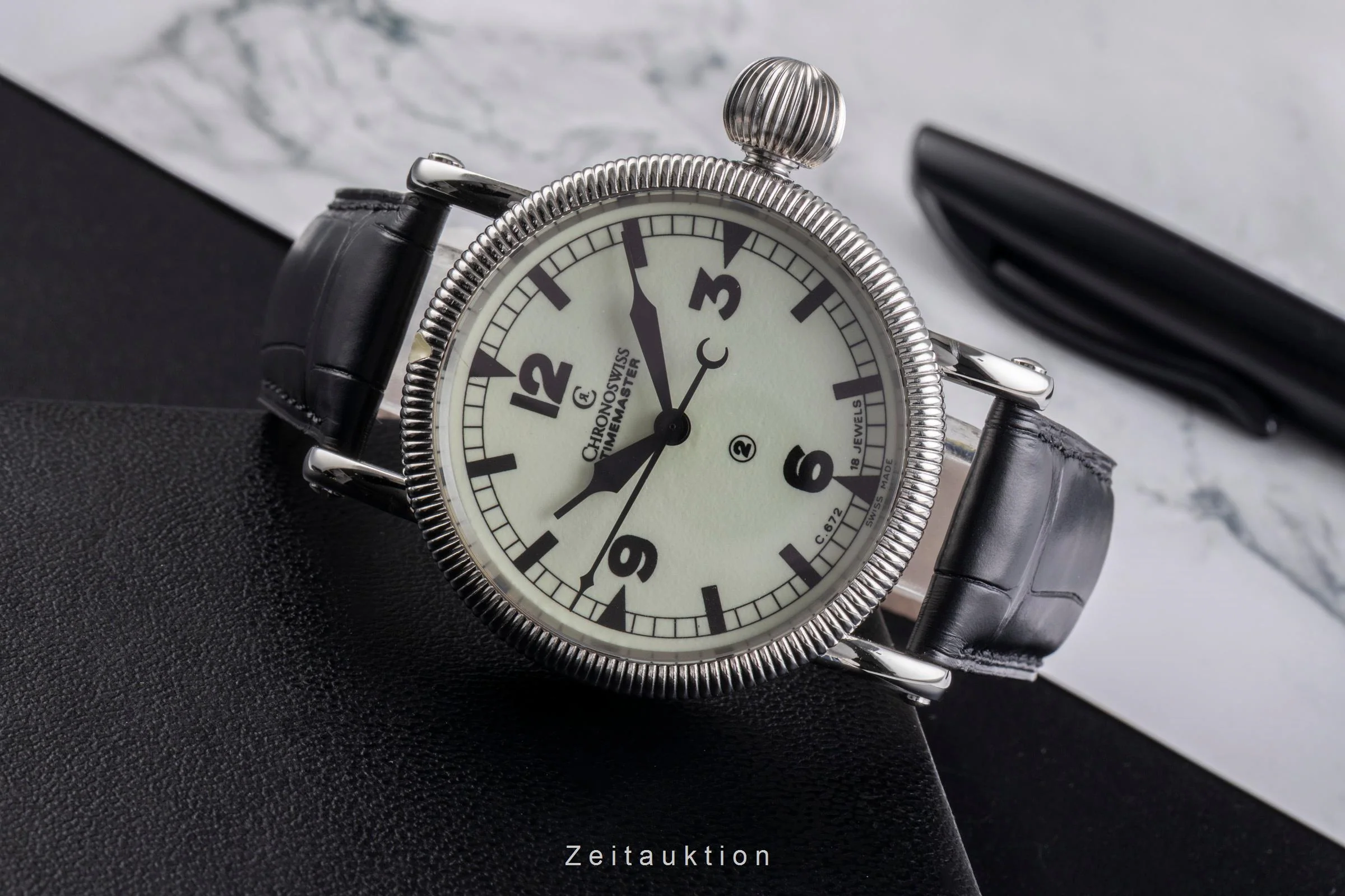 Chronoswiss Timemaster steel manual winding men's watch CH6233  [2505109] - Image 3