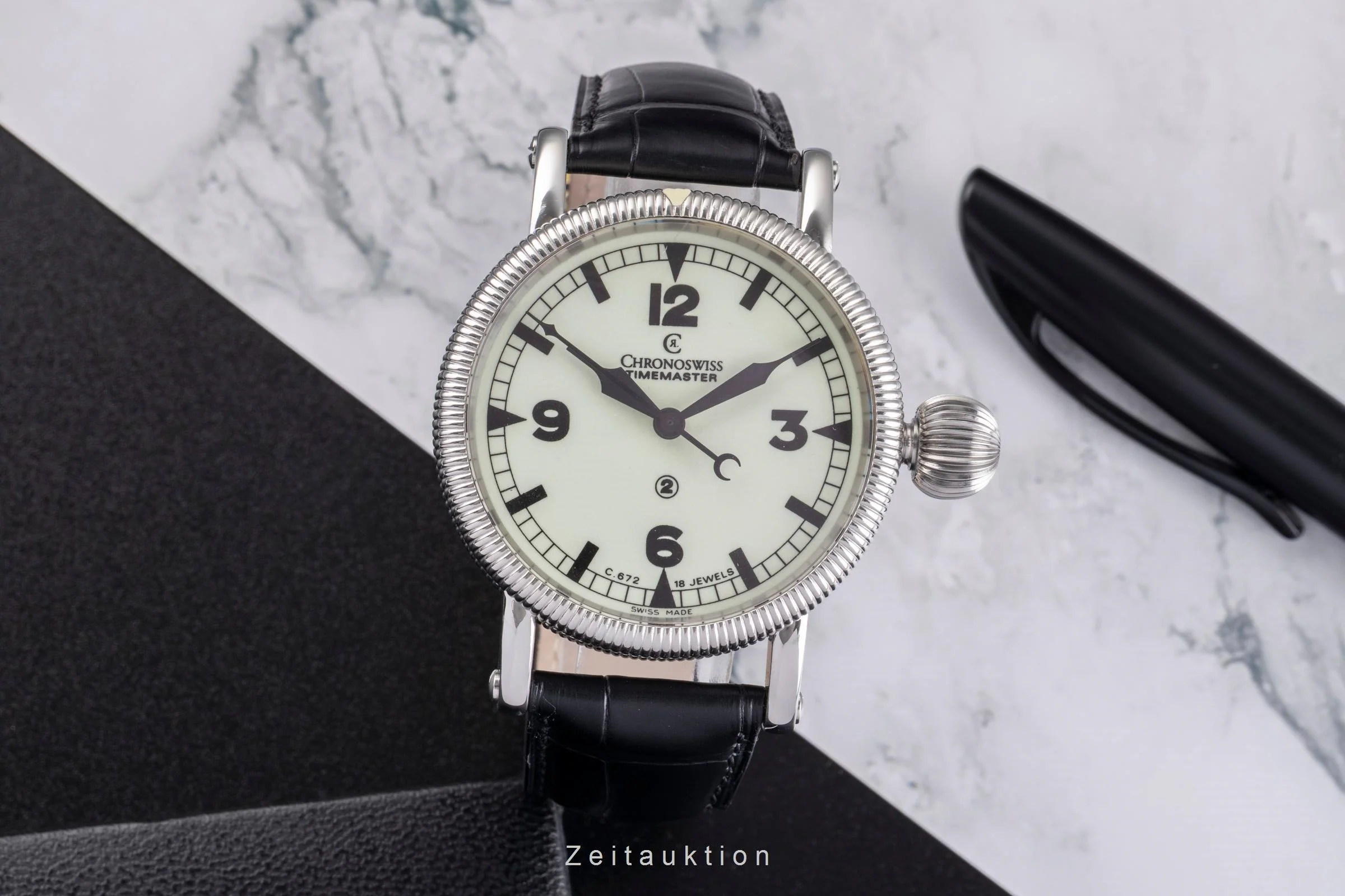 Chronoswiss Timemaster steel manual winding men's watch CH6233  [2505109] - Image 4