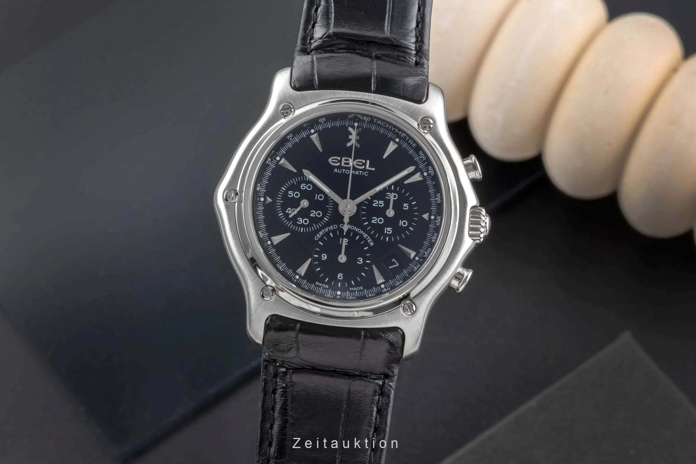 Ebel 1911 chronograph steel automatic men's watch 9137L40  [2501989] - Image 2