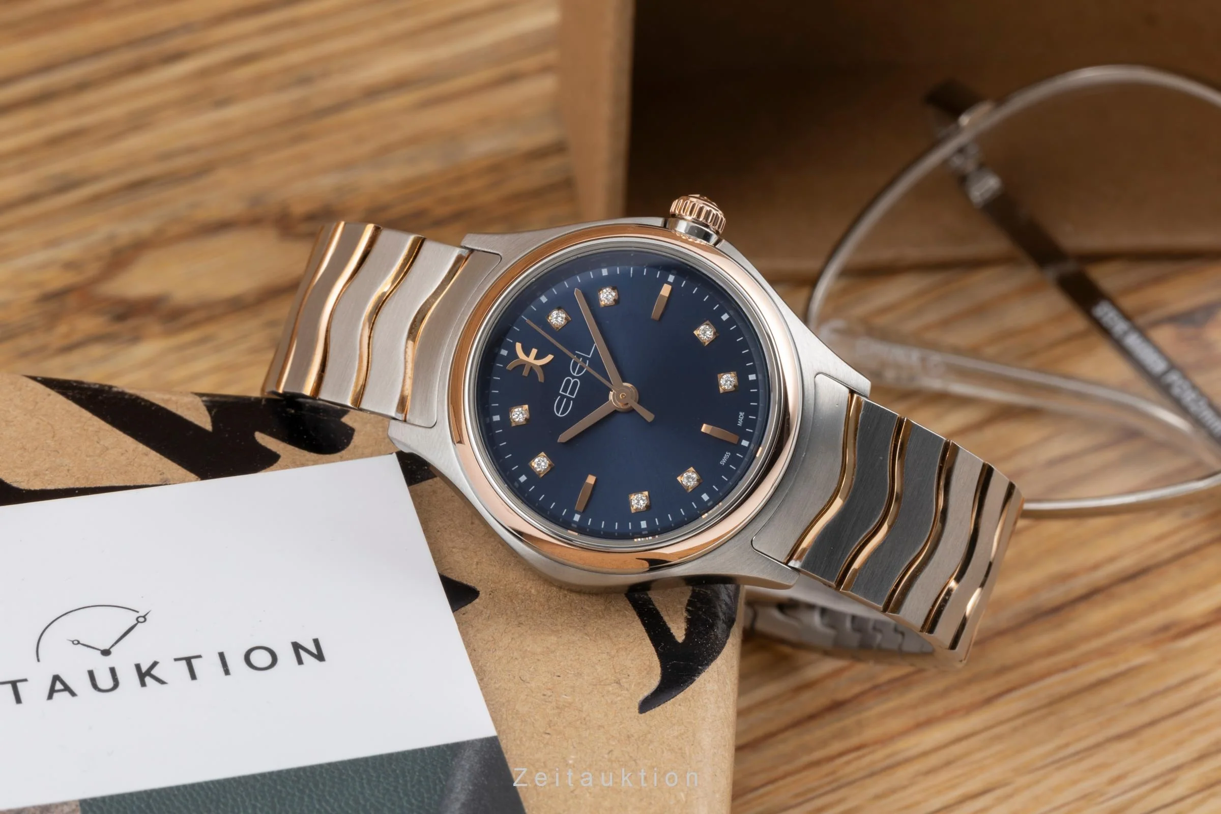 Ebel Classic Wave steel / gold quartz women's watch 03.1.15.1051 LP: 3600EUR  [2506245] - Image 3