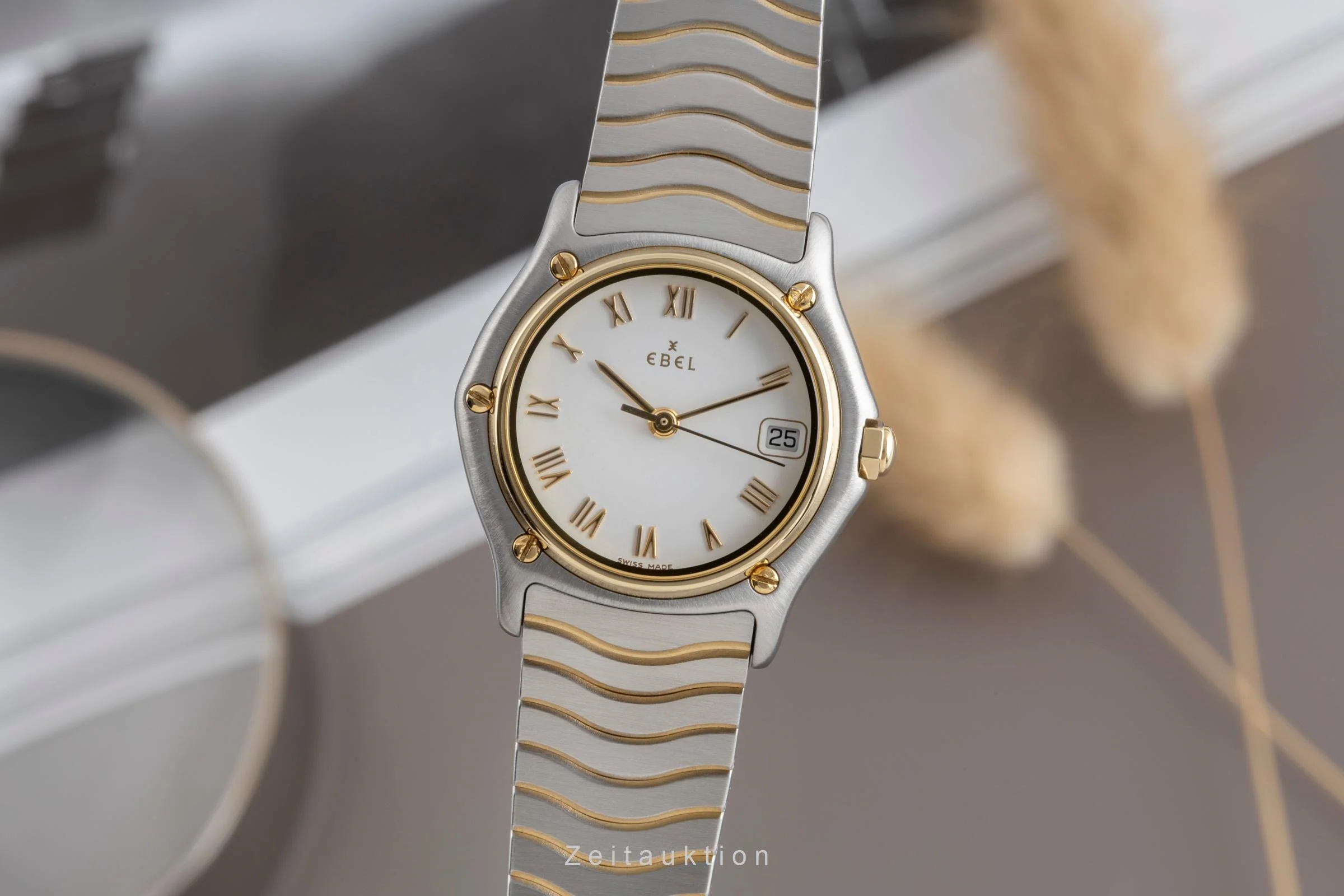 Ebel Classic Wave steel / gold quartz women's watch 1087121 LP: 3100EUR  [2502554] - Image 2
