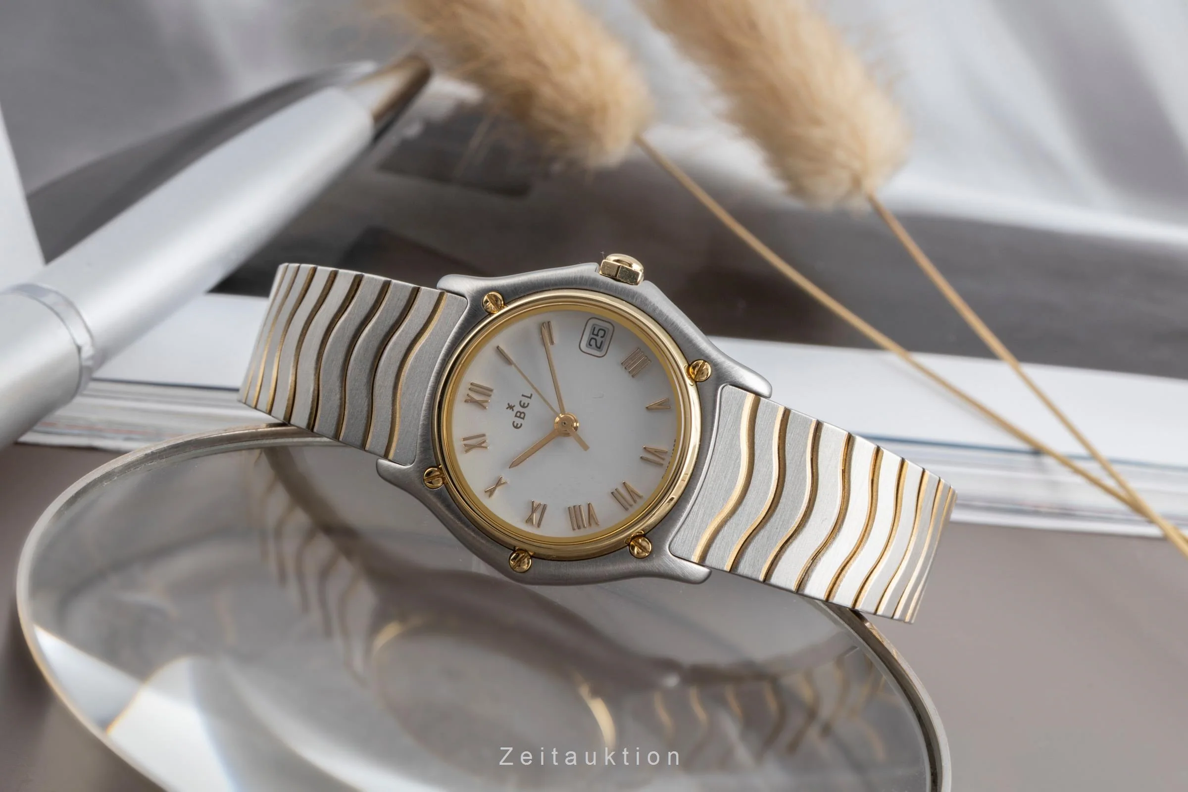 Ebel Classic Wave steel / gold quartz women's watch 1087121 LP: 3100EUR  [2502554] - Image 3