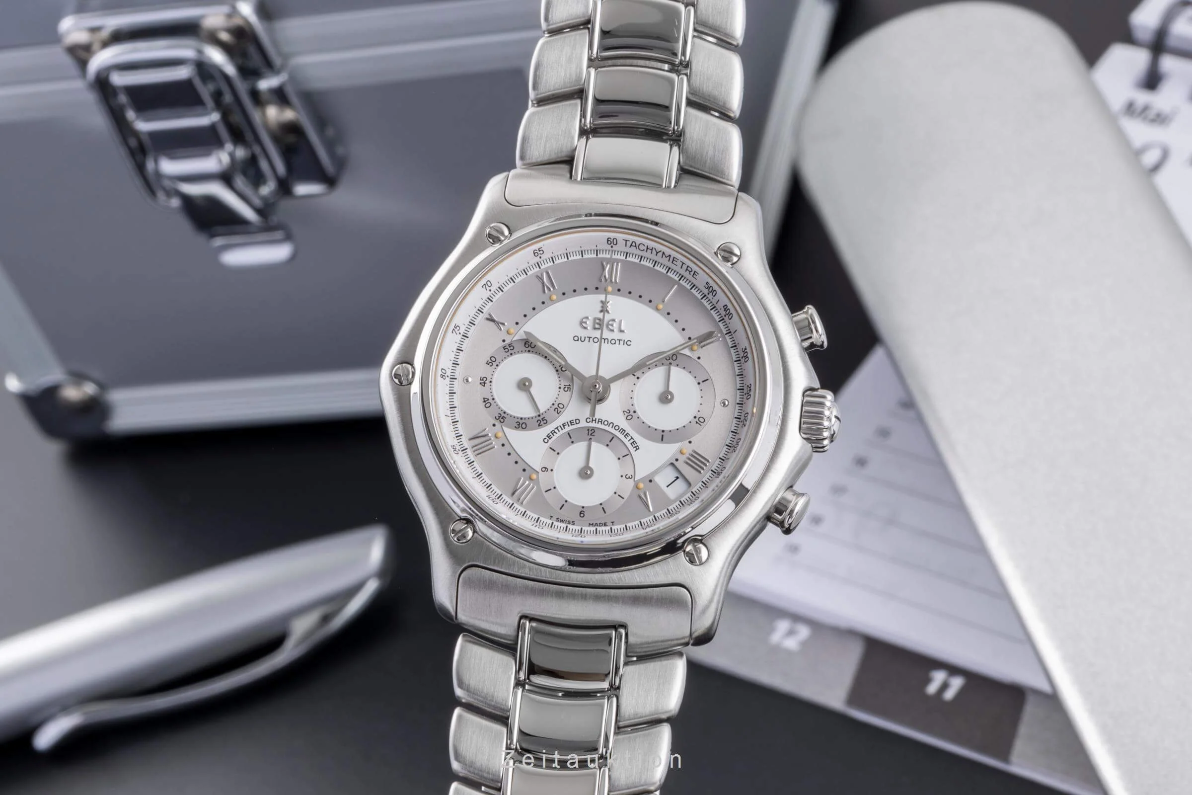 Ebel Le Modulor chronograph steel automatic men's watch E9137241 LP: 3800EUR  [2500301] - Image 2