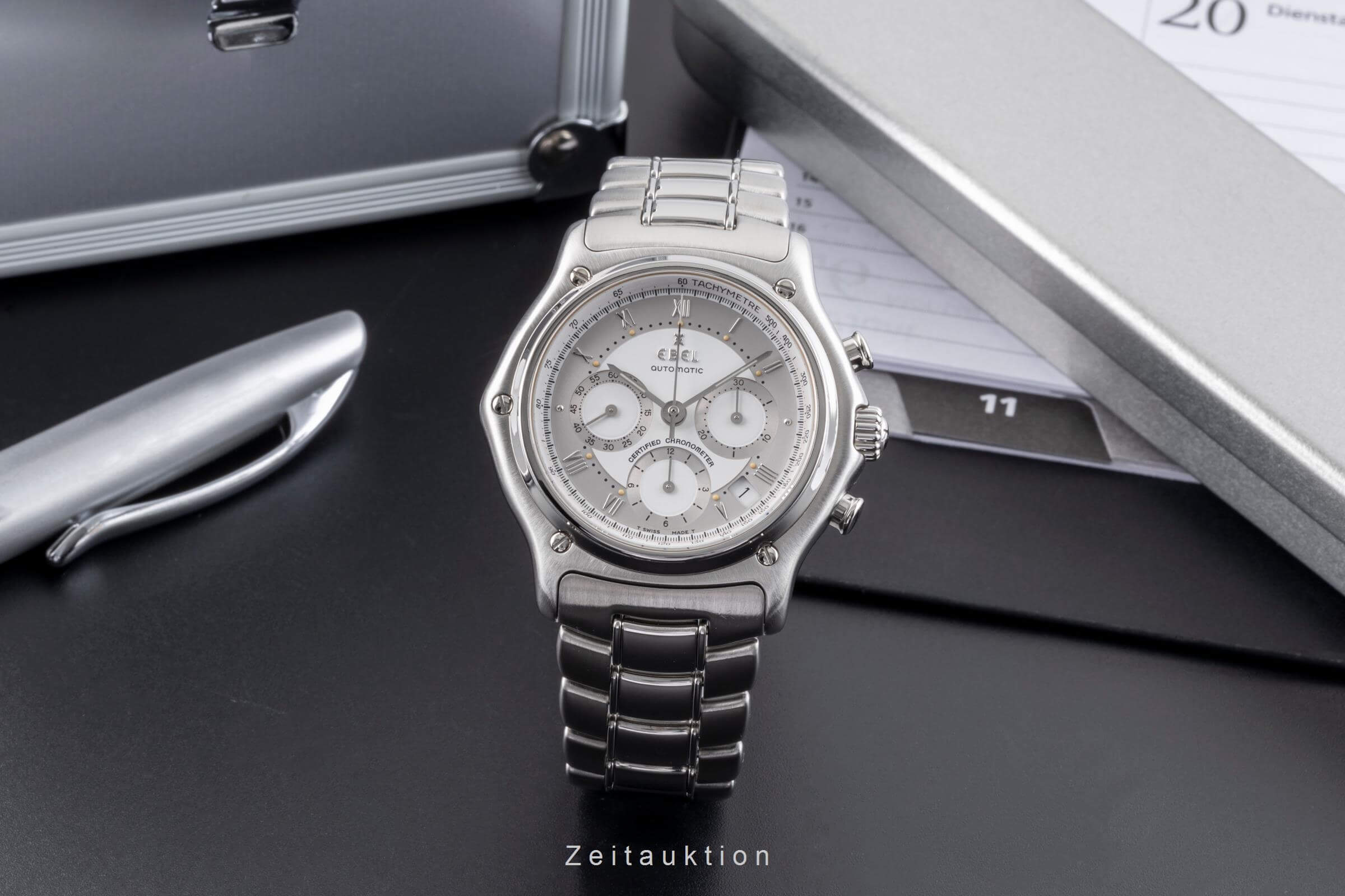 Ebel Le Modulor chronograph steel automatic men's watch E9137241 LP: 3800EUR  [2500301] - Image 4