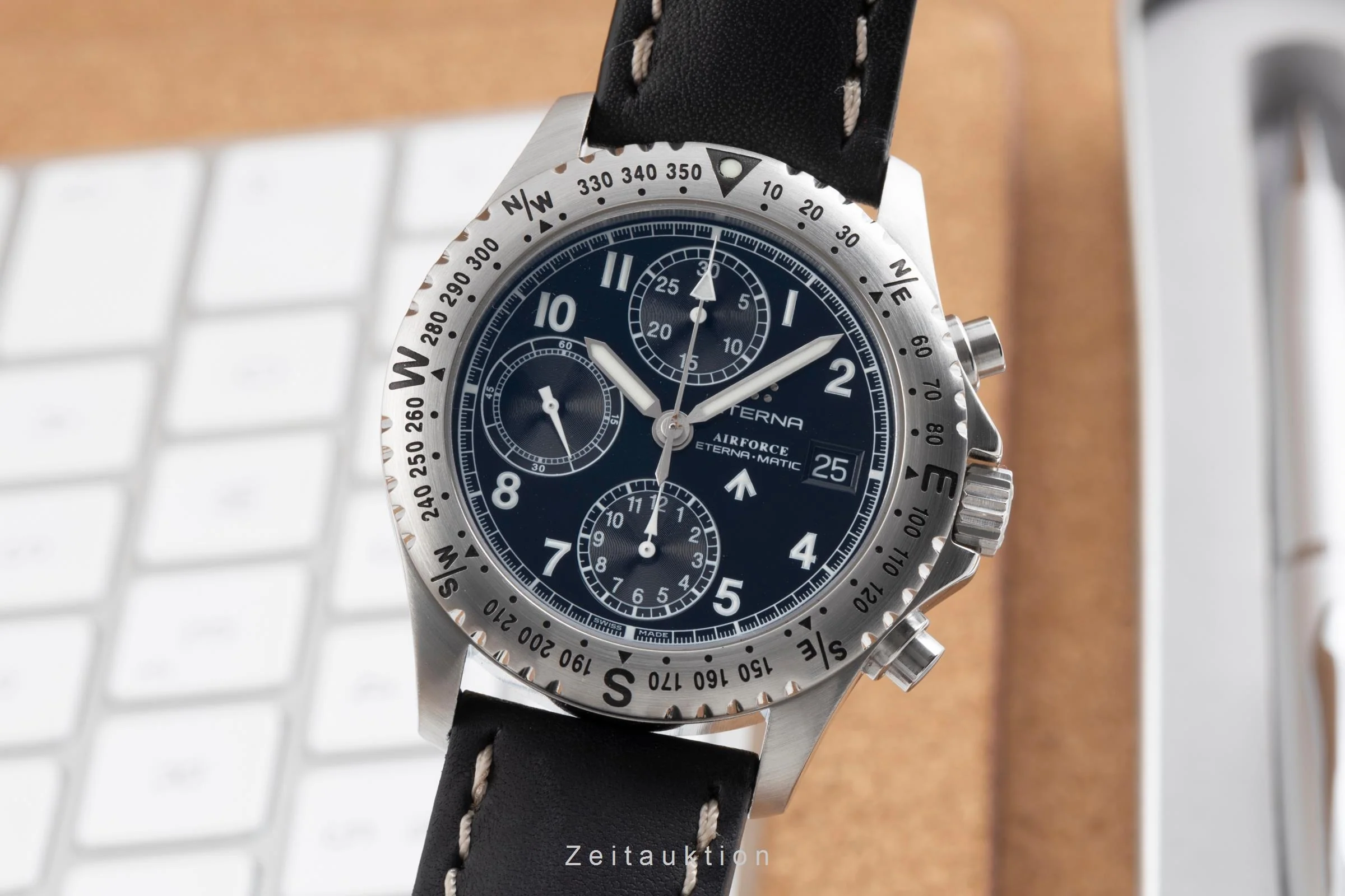 Eterna Airforce chronograph steel automatic men's watch 8418.41  [2505074] - Image 2