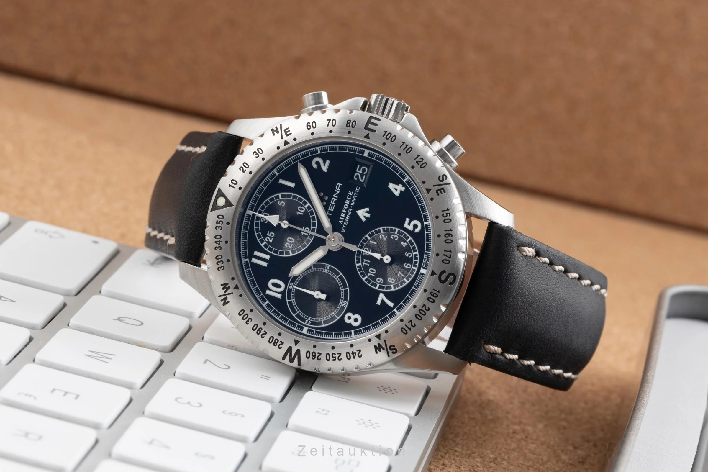 Eterna Airforce chronograph steel automatic men's watch 8418.41  [2505074] - Image 3