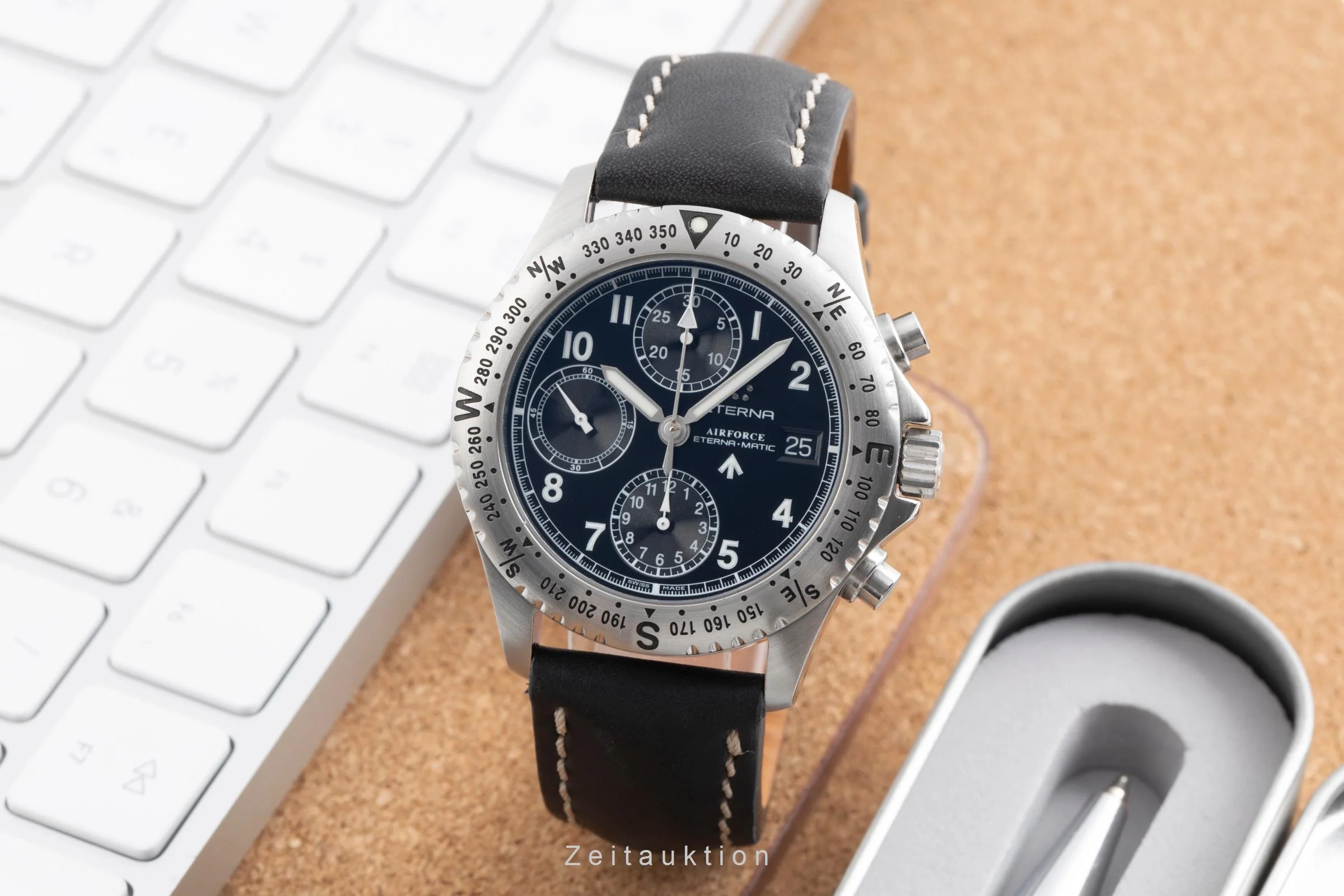 Eterna Airforce chronograph steel automatic men's watch 8418.41  [2505074] - Image 4