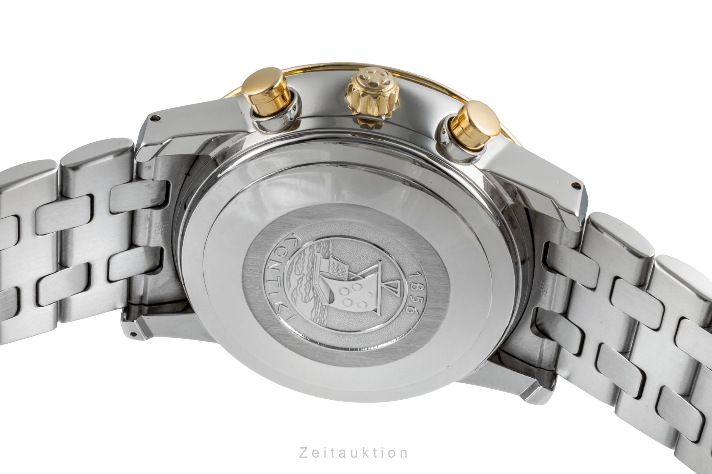 Eterna Kontiki chronograph steel / gold automatic men's watch 674.1501.47S  [2505075] - Image 12