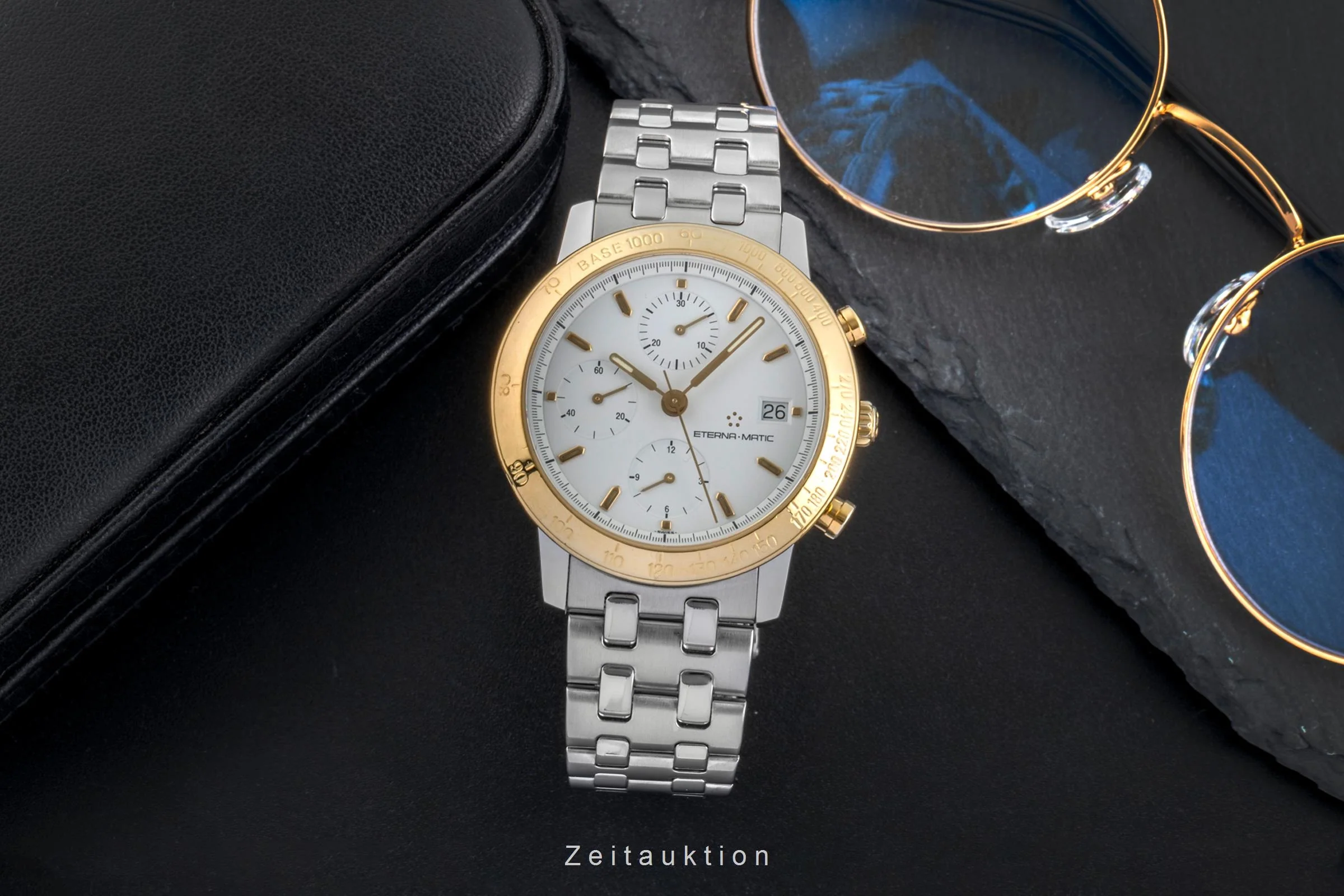 Eterna Kontiki chronograph steel / gold automatic men's watch 674.1501.47S  [2505075] - Image 4