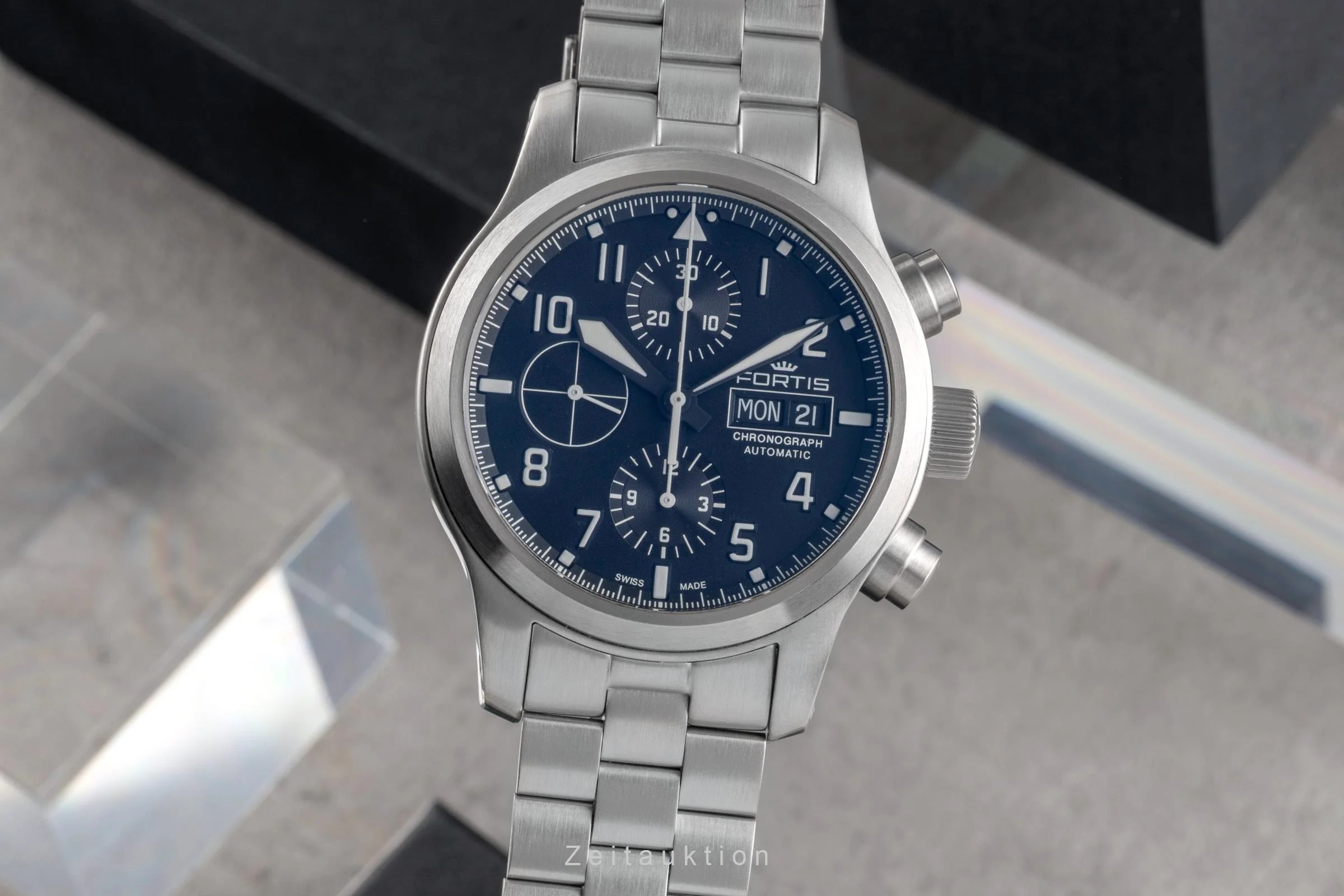 Fortis Aeromaster chronograph steel automatic men's watch 656.10.141  [2504634] - Image 2