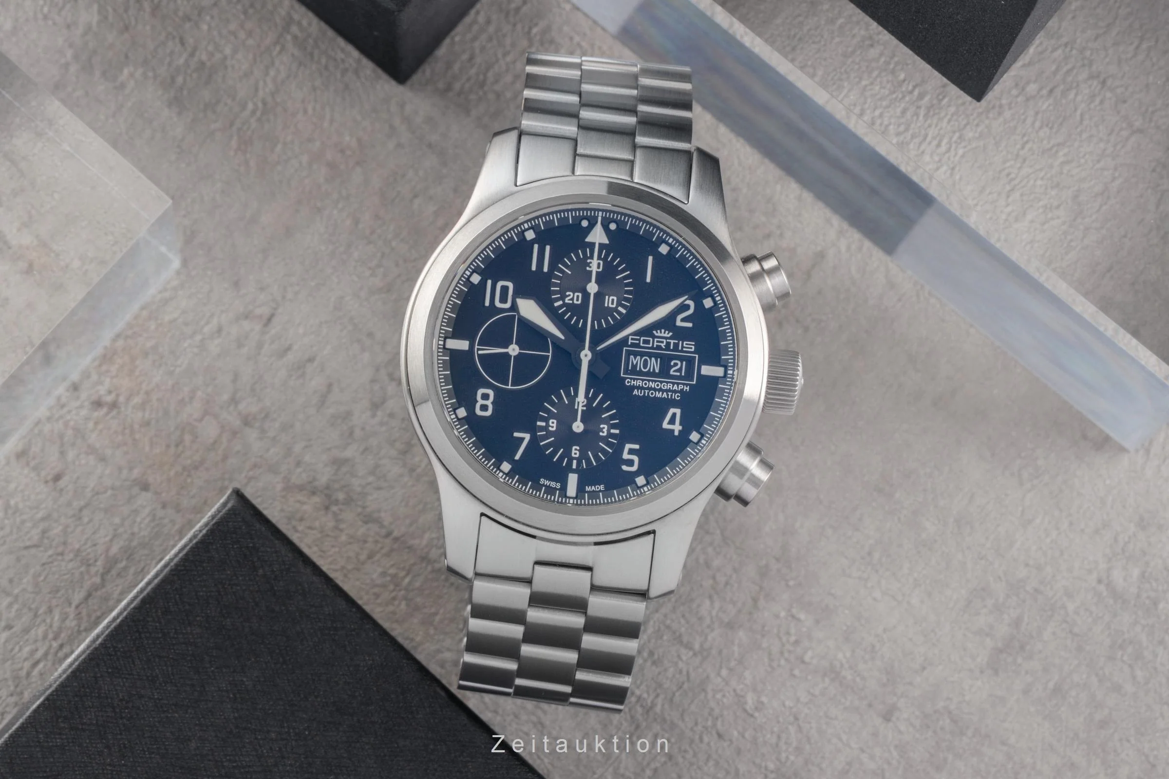 Fortis Aeromaster chronograph steel automatic men's watch 656.10.141  [2504634] - Image 4