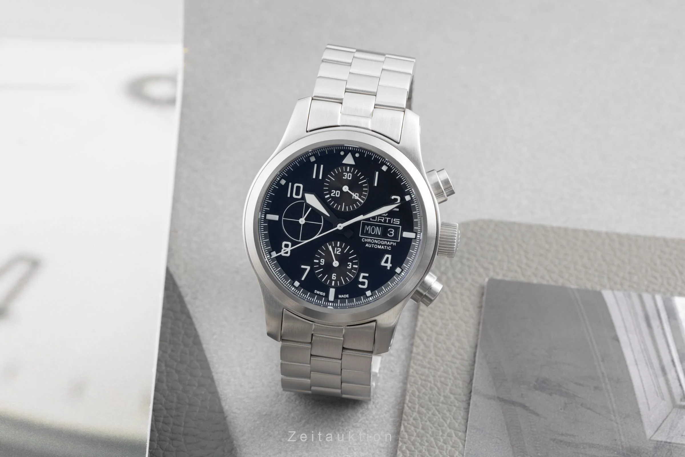 Fortis Aeromaster chronograph steel automatic men's watch 656.10.141  [2504691] - Image 4