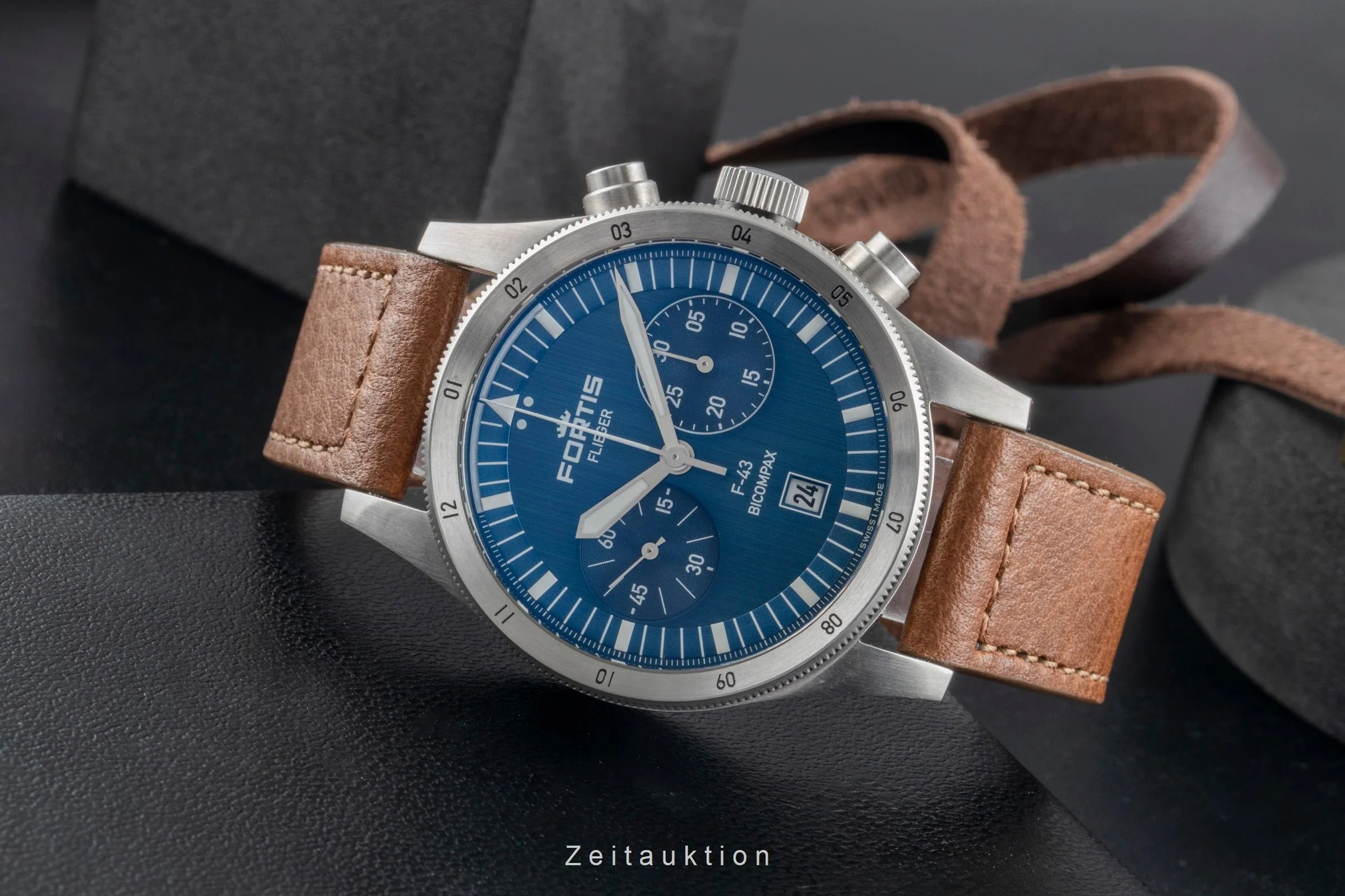 Fortis F-43 chronograph steel automatic men's watch F4240013 LP: 3650EUR  [2505672] - Image 3