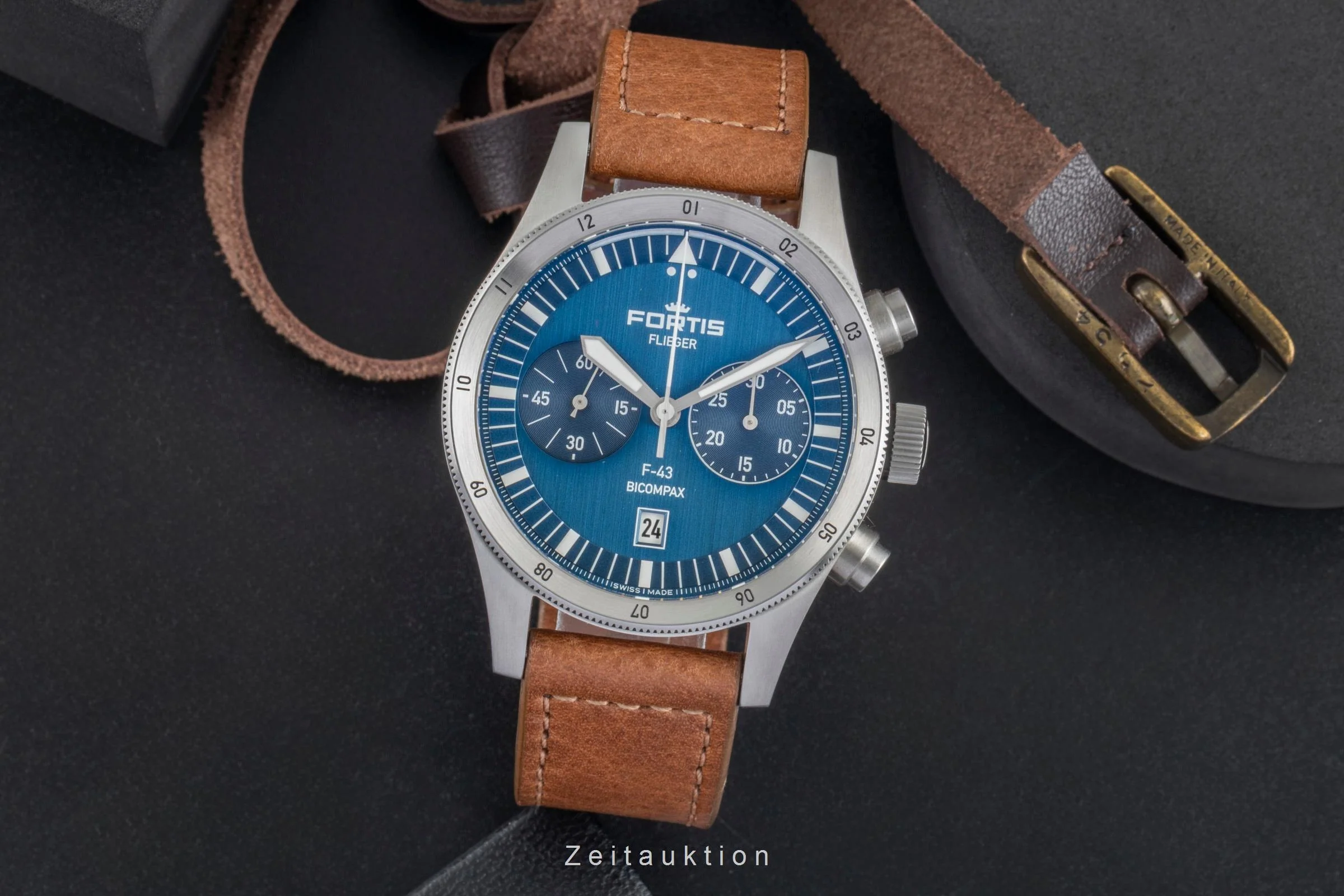Fortis F-43 chronograph steel automatic men's watch F4240013 LP: 3650EUR  [2505672] - Image 4