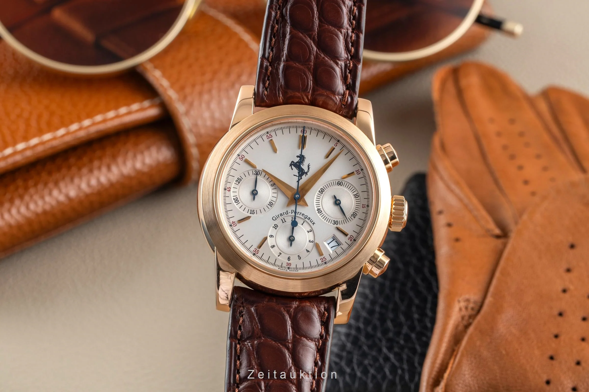 Girard Perregaux Ferrari chronograph 18 ct red gold automatic men's watch 8020  [2503875] - Image 2