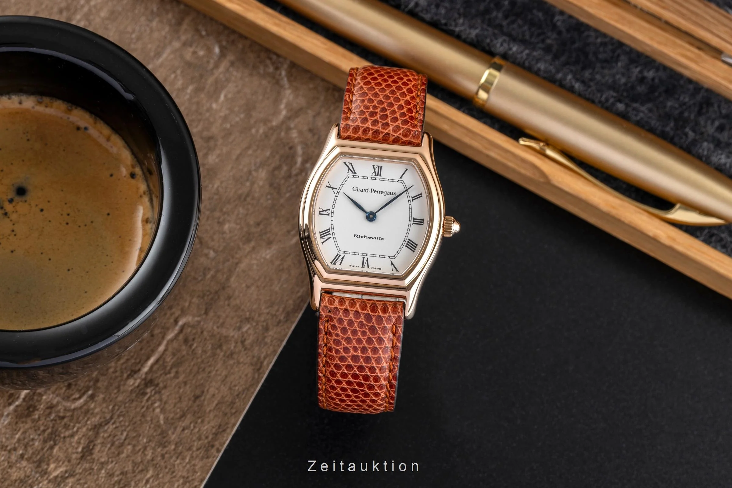 Girard Perregaux Richeville 18 ct red gold quartz women's watch 2600  [2503038] - Image 4