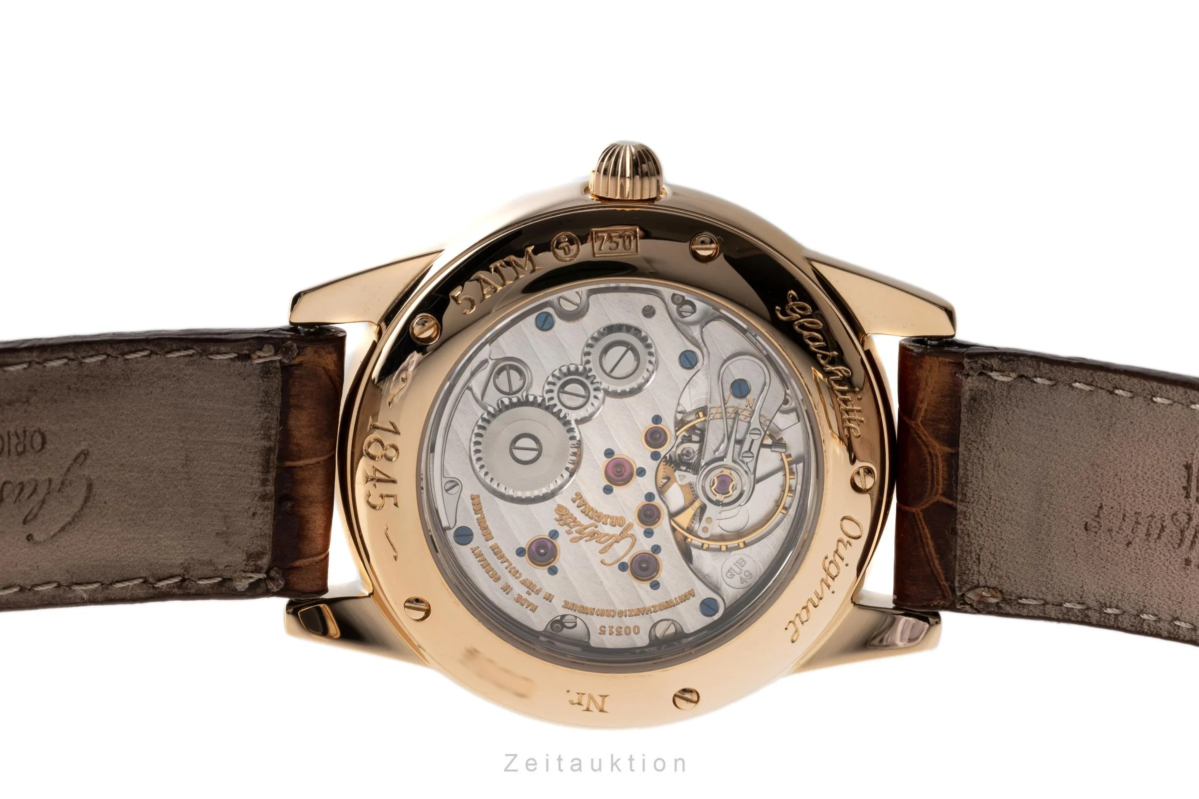 Glashütte 1845 18 ct gold manual winding men's watch 1-49-02-02-02-04  [2300514] - Image 10
