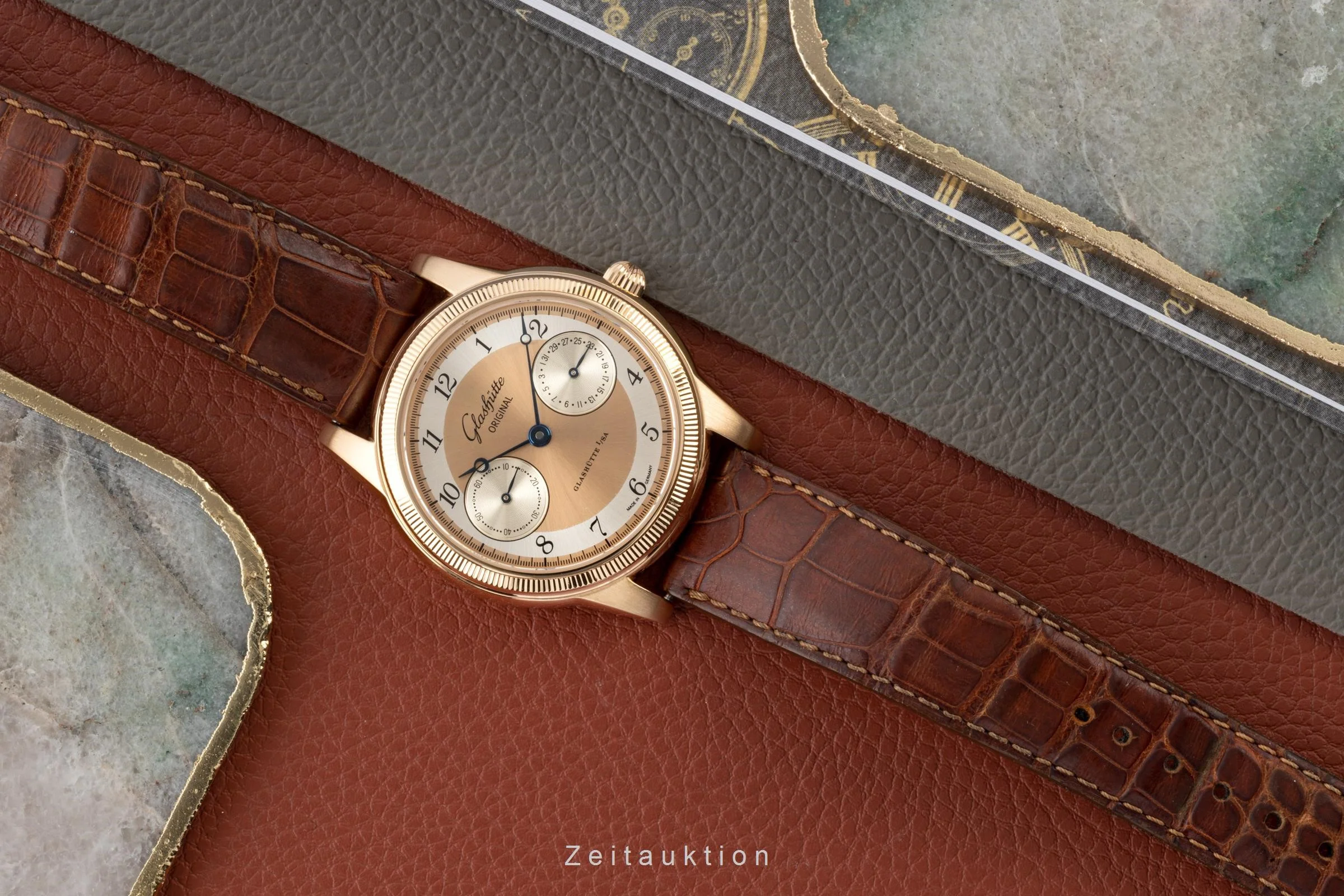 Glashütte 1845 18 ct gold manual winding men's watch 1-49-02-02-02-04  [2300514] - Image 2