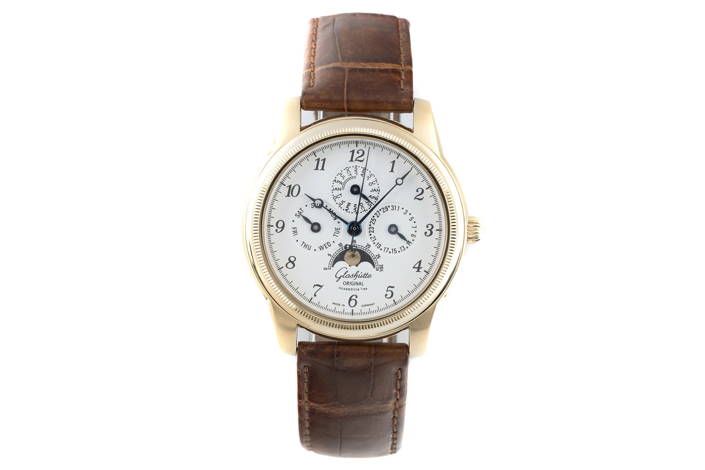 Glashütte 1845 18 ct gold manual winding men's watch 49-01-03-02-04  [2109076] - Image 4