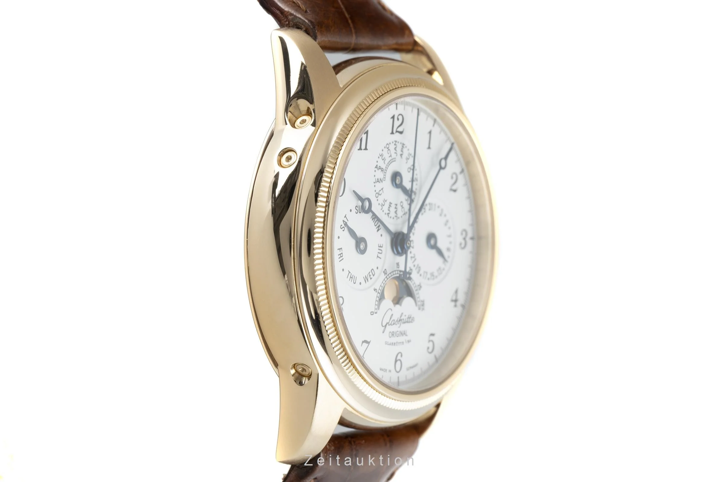 Glashütte 1845 18 ct gold manual winding men's watch 49-01-03-02-04  [2109076] - Image 7