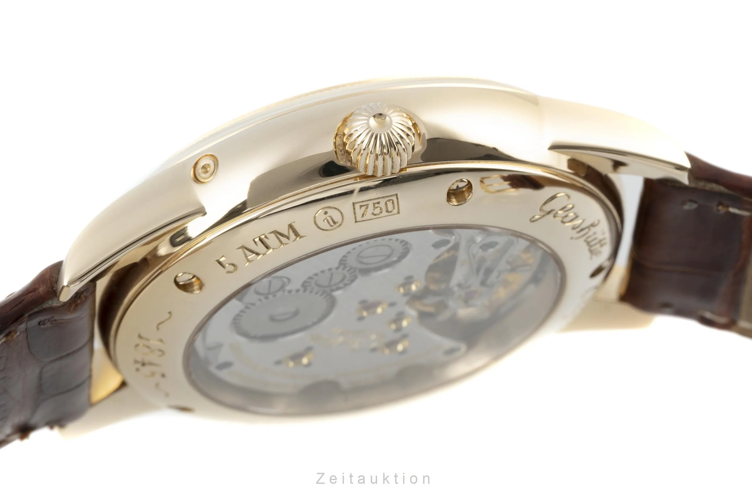 Glashütte 1845 18 ct gold manual winding men's watch 49-01-03-02-04  [2109076] - Image 9