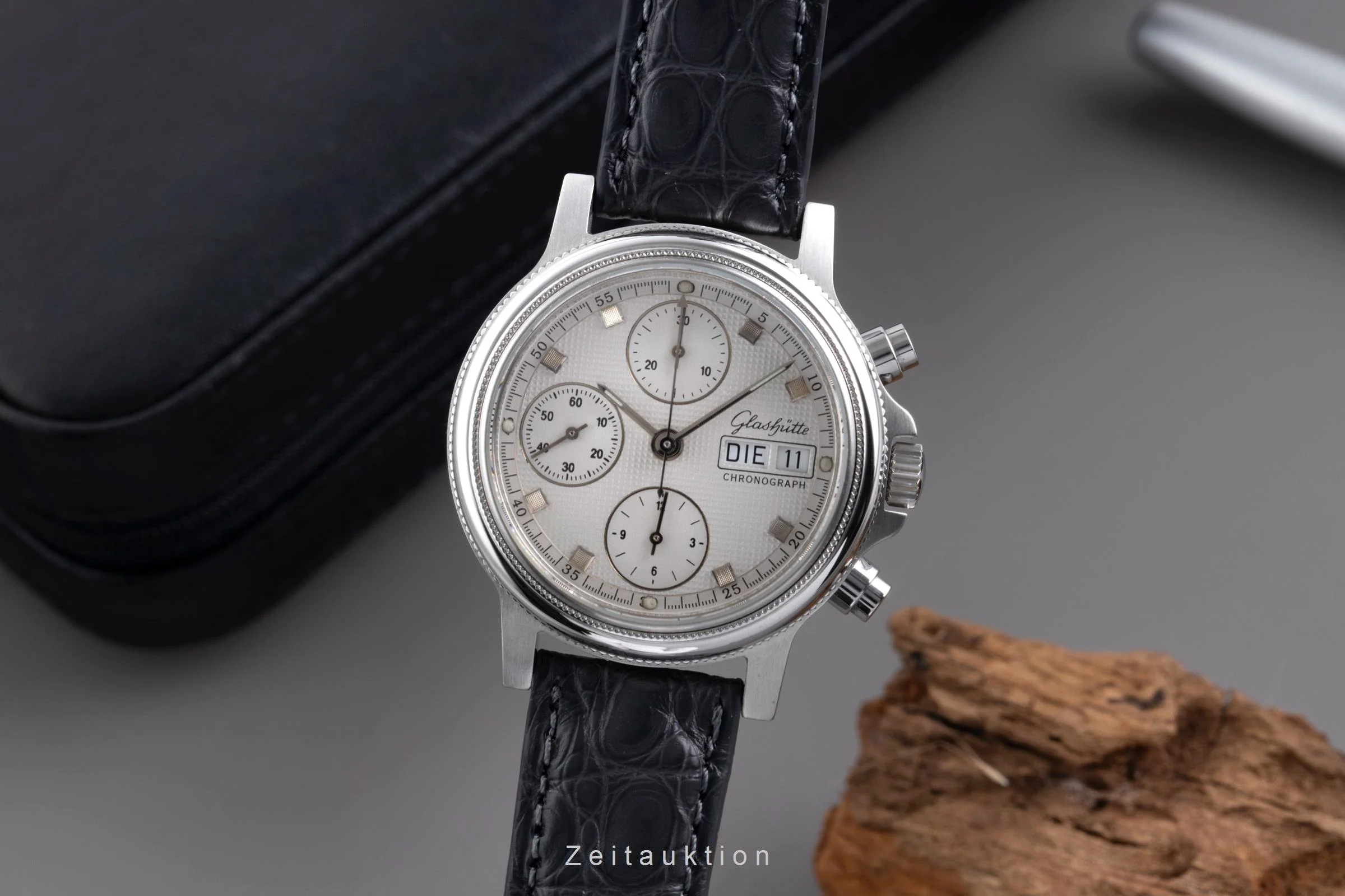 Glashütte chronograph steel automatic men's watch  [2600412] - Image 2
