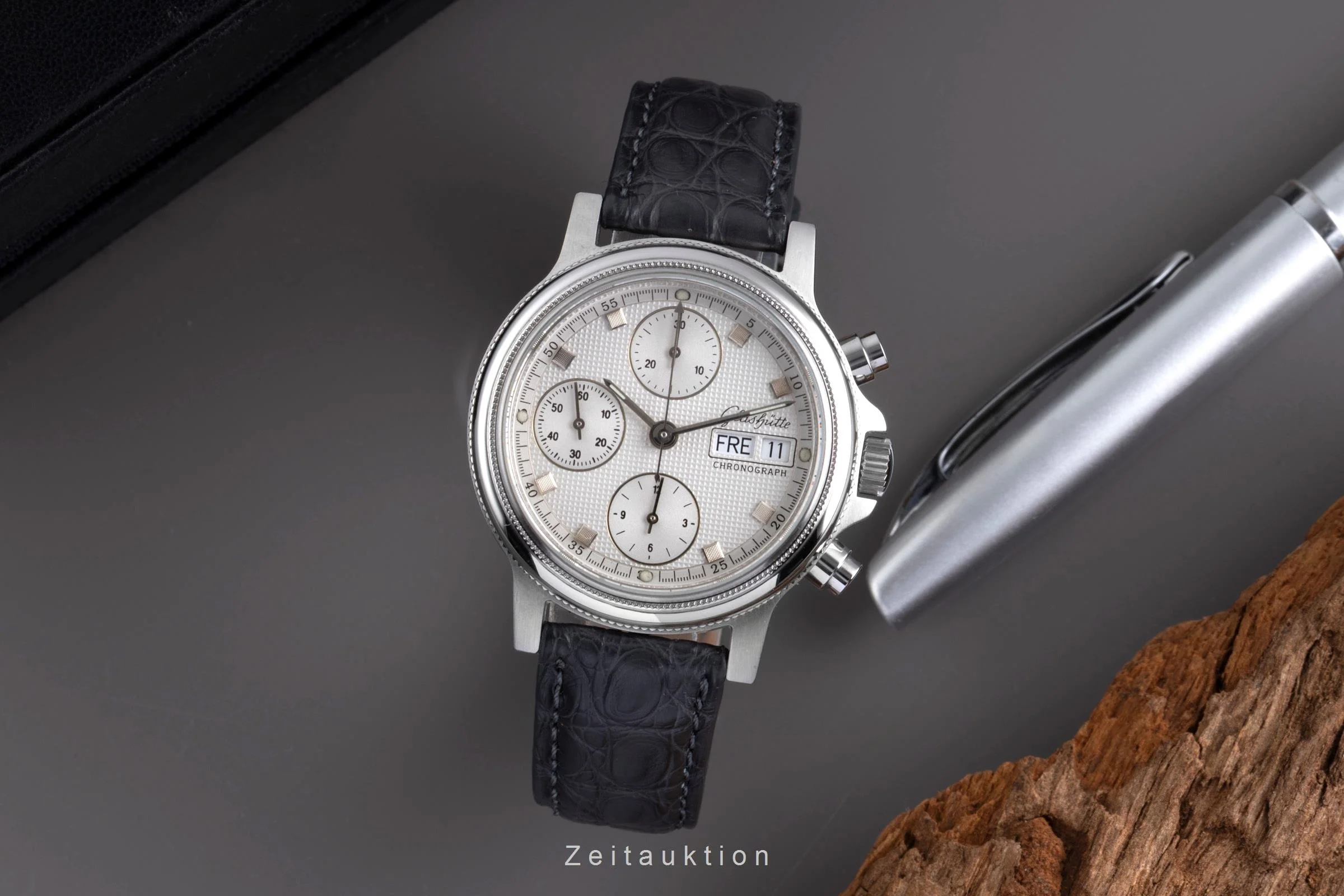 Glashütte chronograph steel automatic men's watch  [2600412] - Image 4