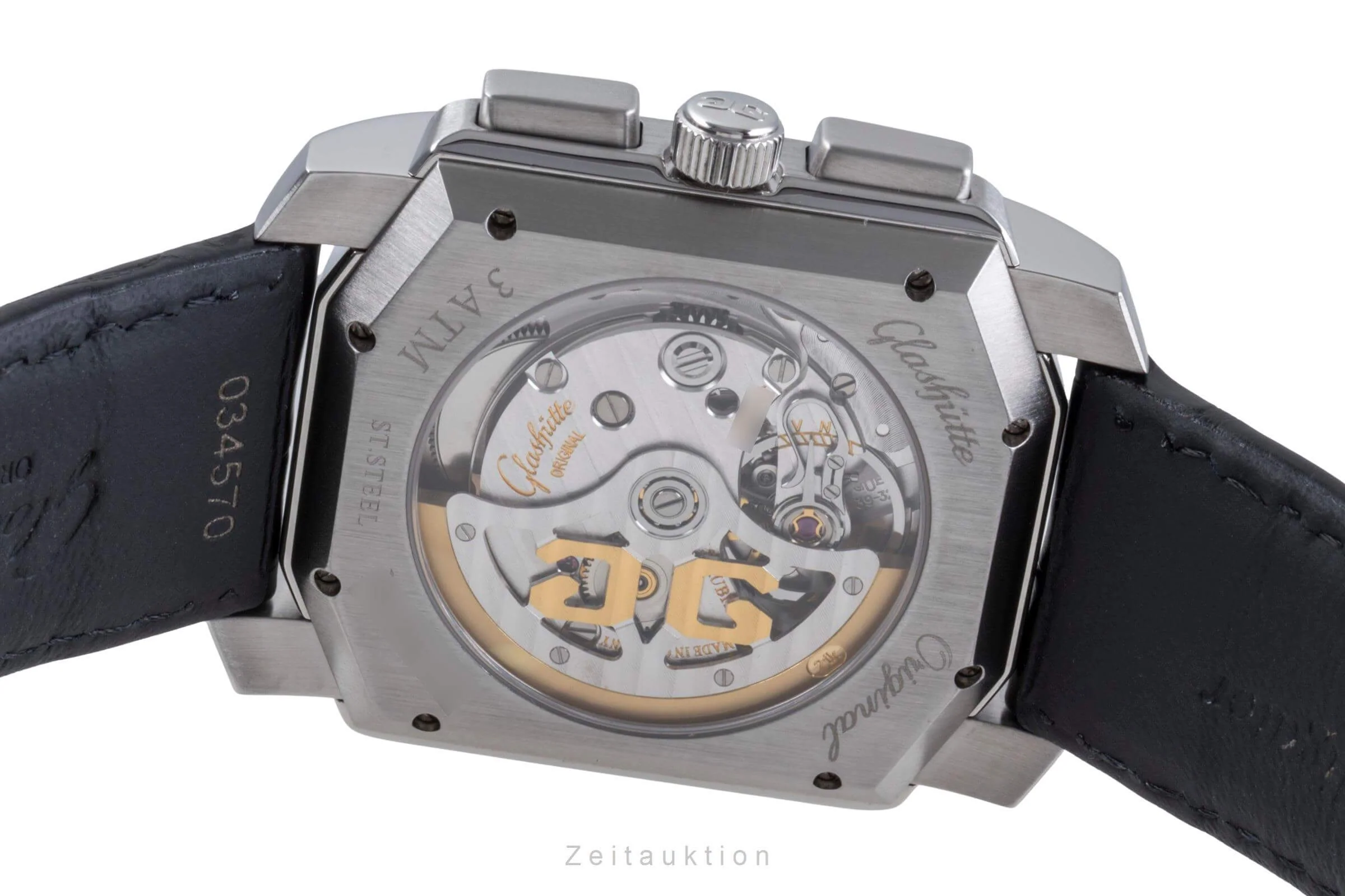 Glashütte chronograph steel automatic men's watch 39-32-17-04  [2502190] - Image 10