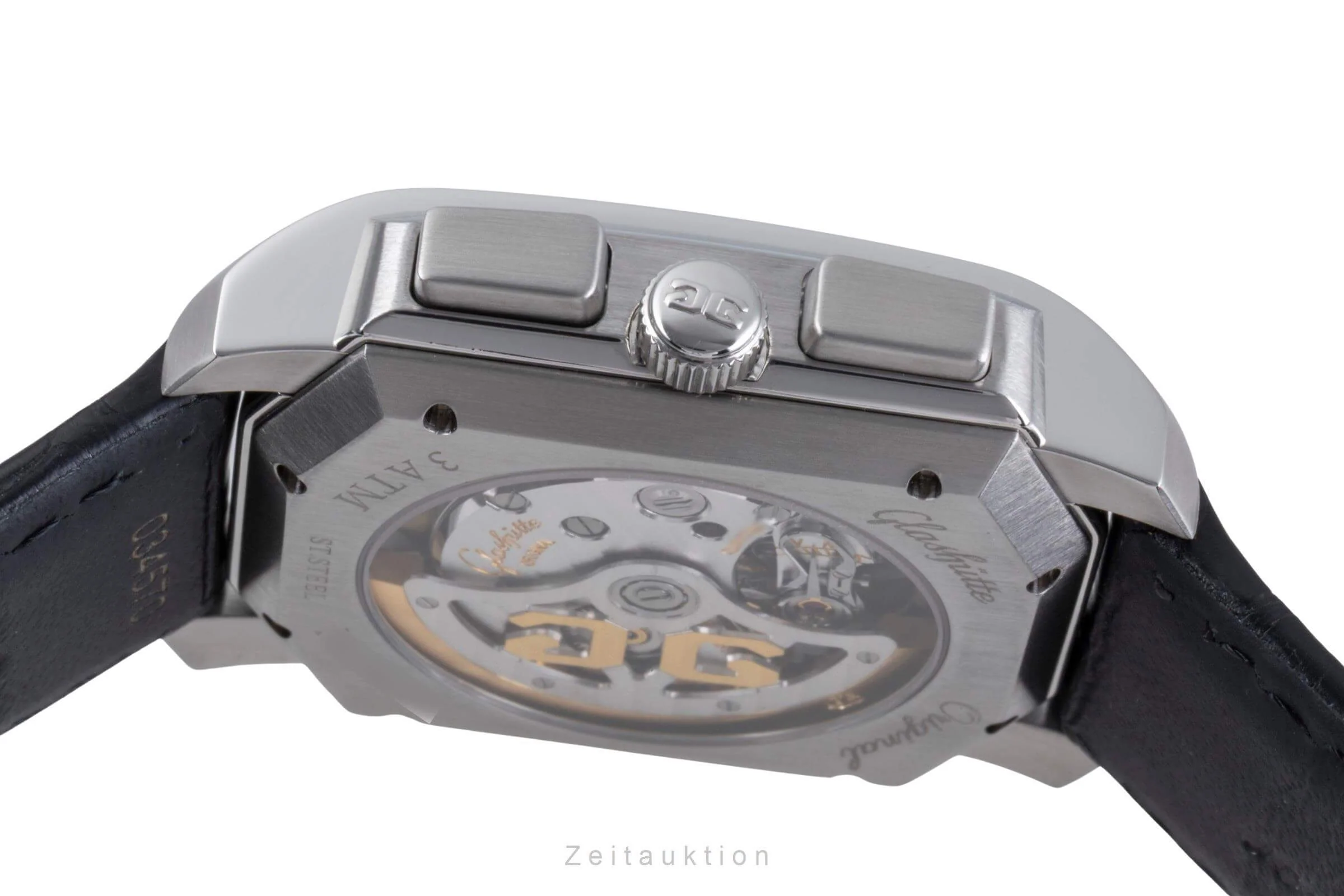 Glashütte chronograph steel automatic men's watch 39-32-17-04  [2502190] - Image 11