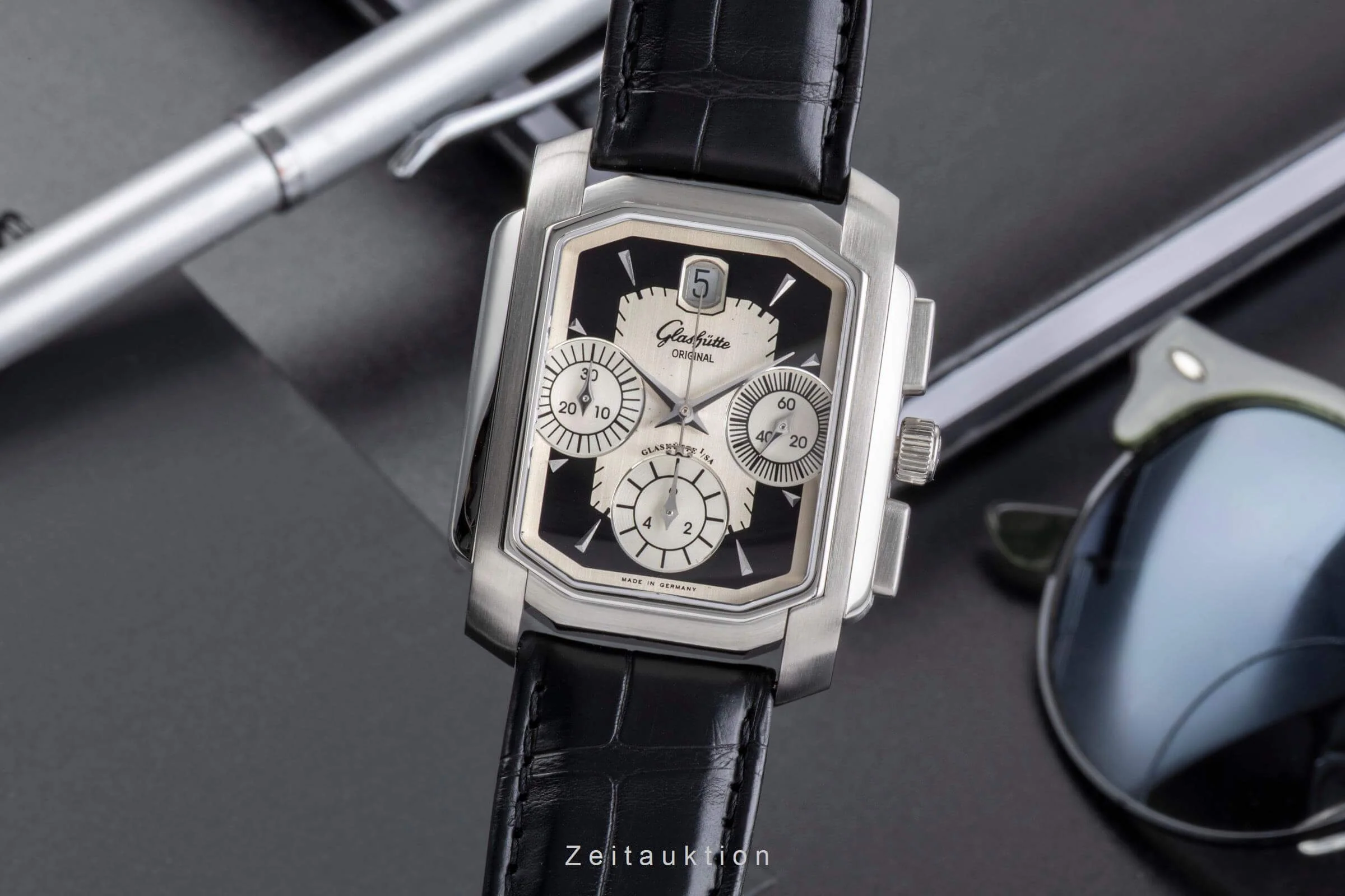 Glashütte chronograph steel automatic men's watch 39-32-17-04  [2502190] - Image 2