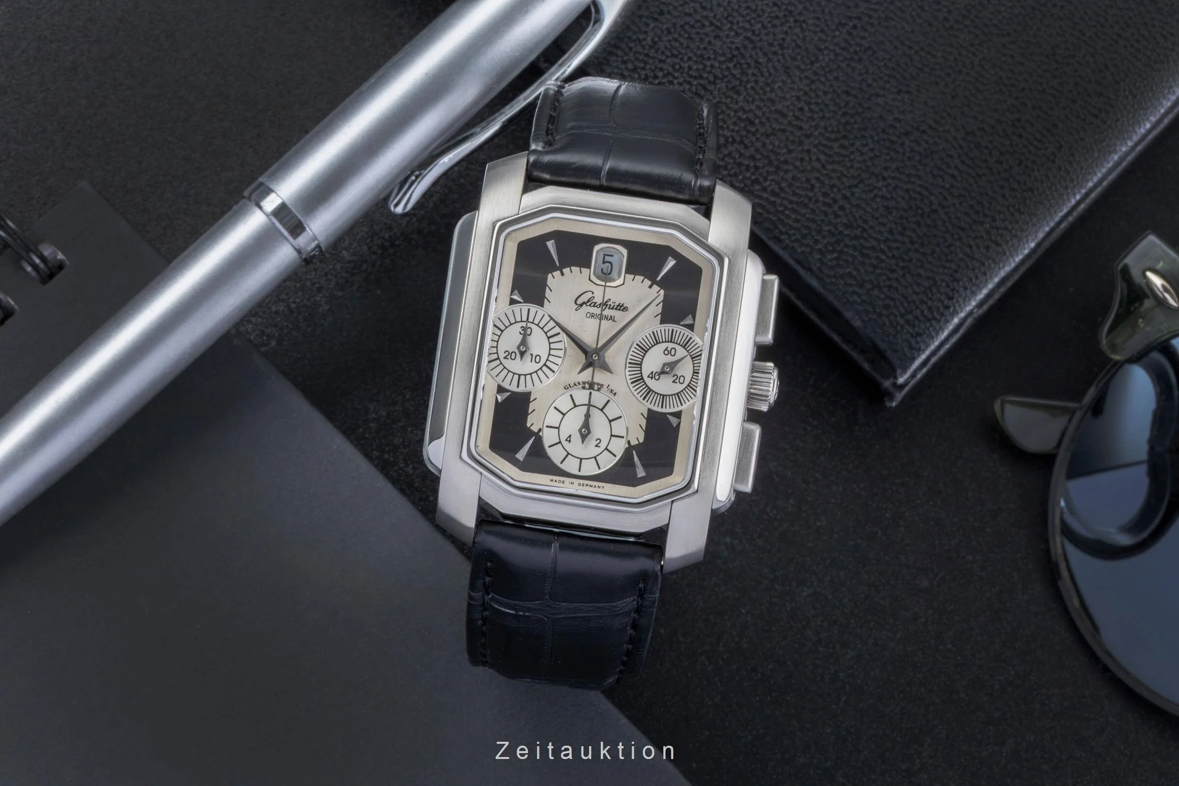 Glashütte chronograph steel automatic men's watch 39-32-17-04  [2502190] - Image 4