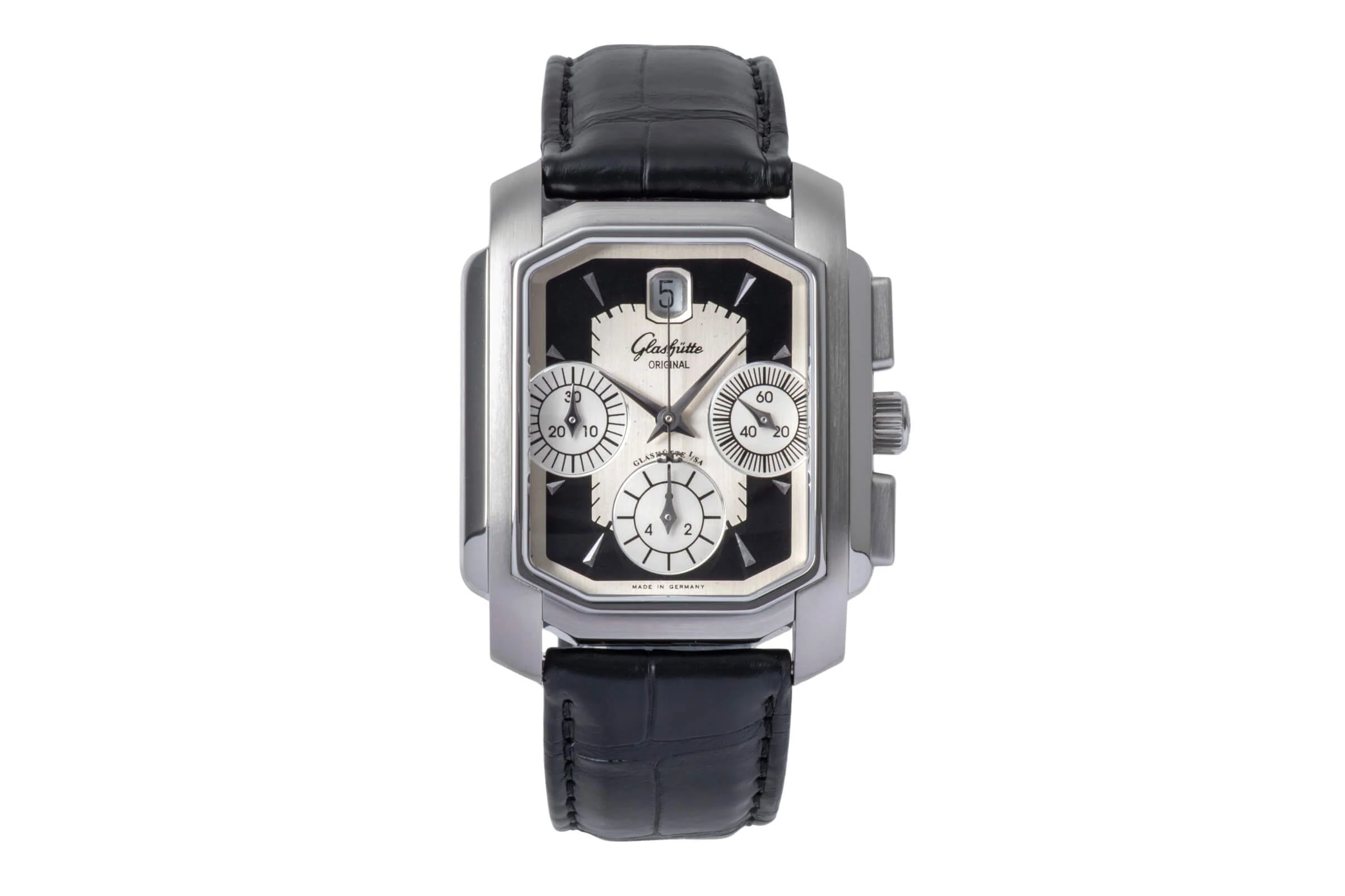 Glashütte chronograph steel automatic men's watch 39-32-17-04  [2502190] - Image 5