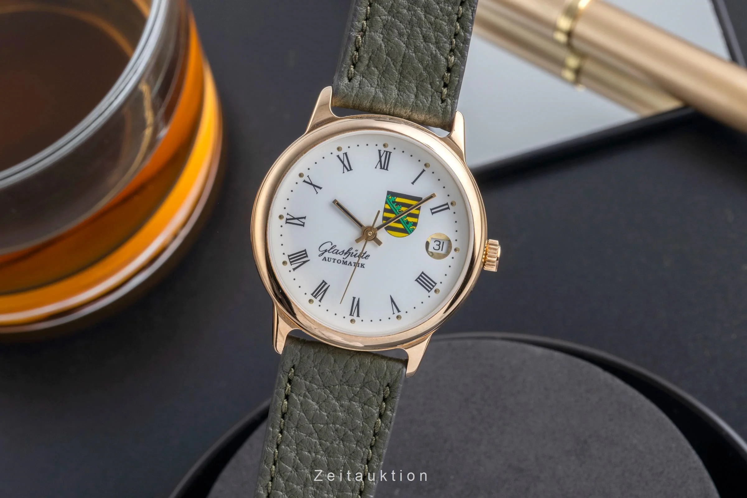 Glashütte gilt-brass automatic men's watch  [2600053] - Image 2