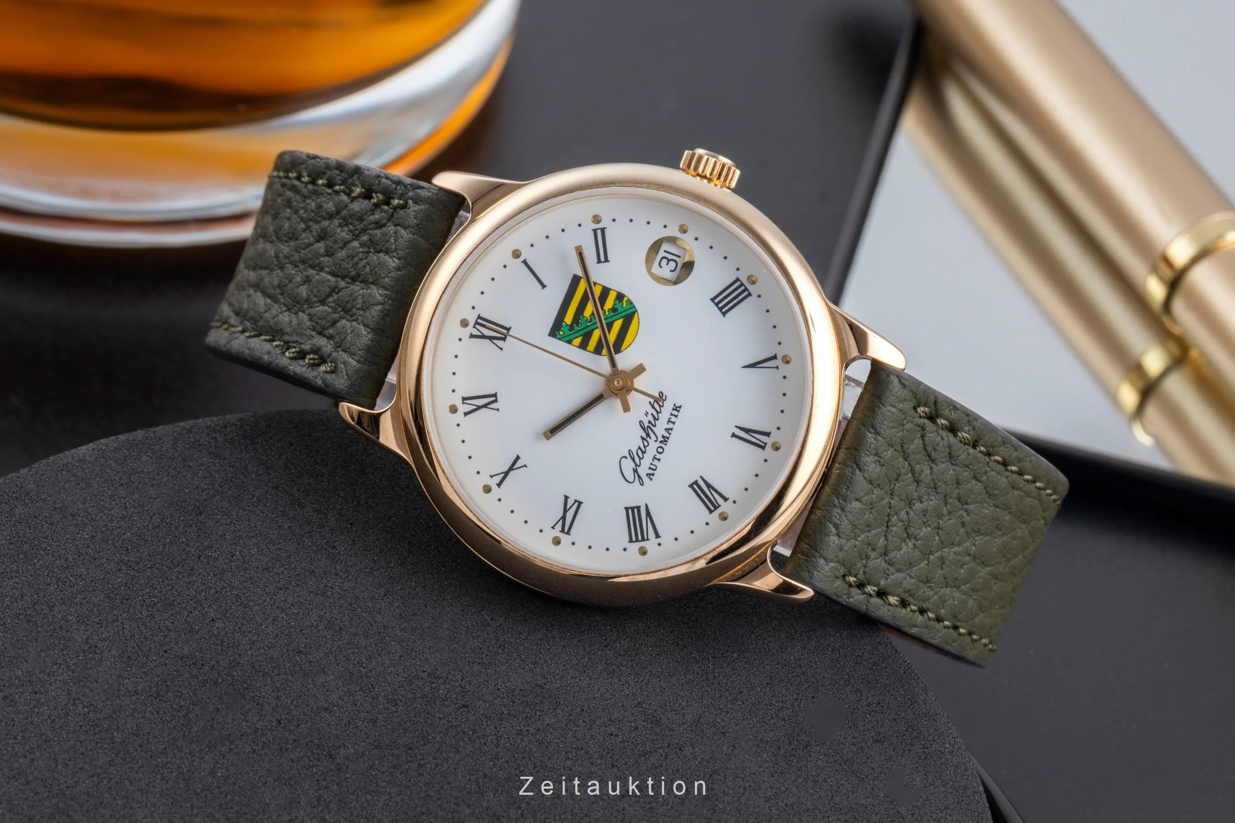 Glashütte gilt-brass automatic men's watch  [2600053] - Image 3
