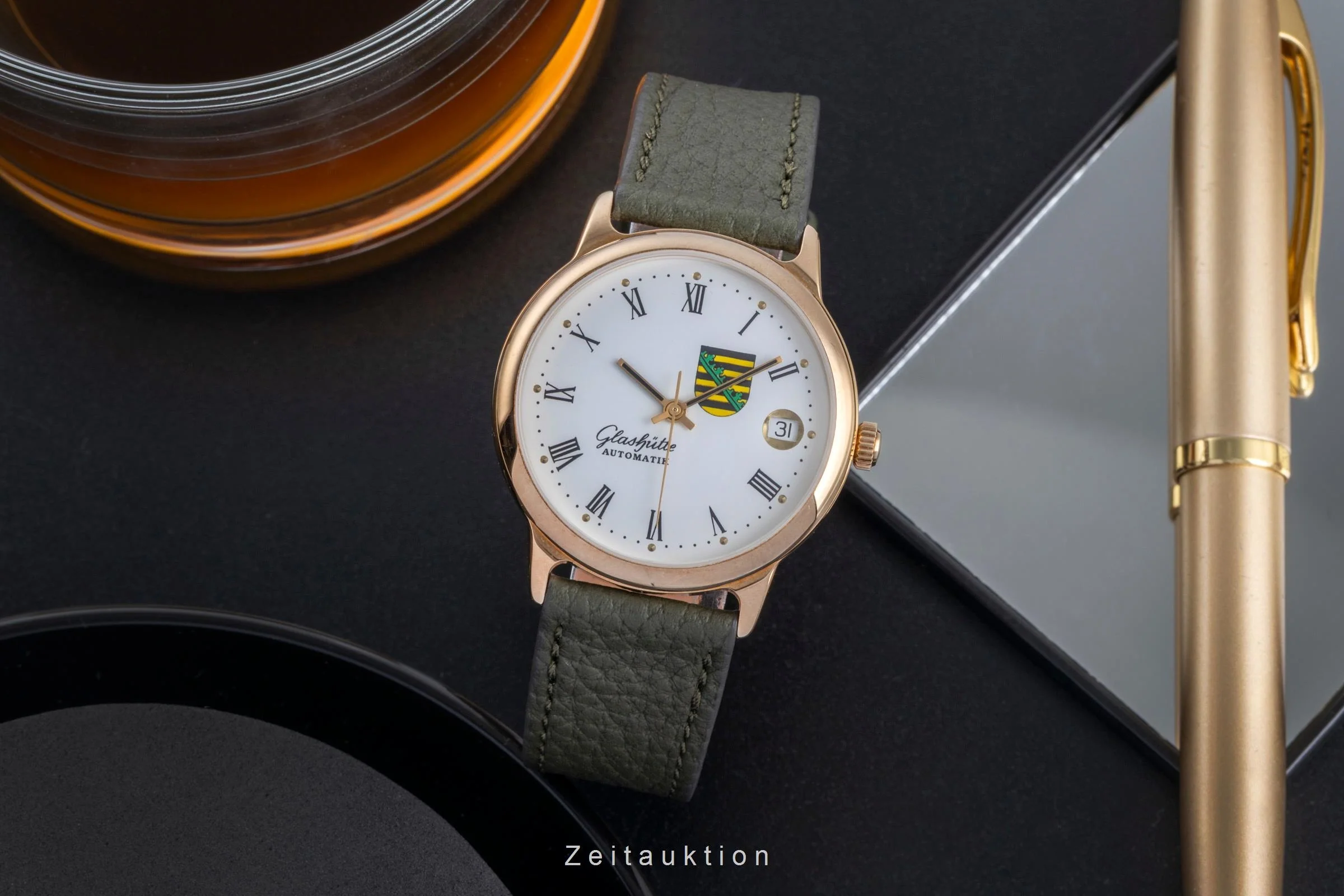 Glashütte gilt-brass automatic men's watch  [2600053] - Image 4