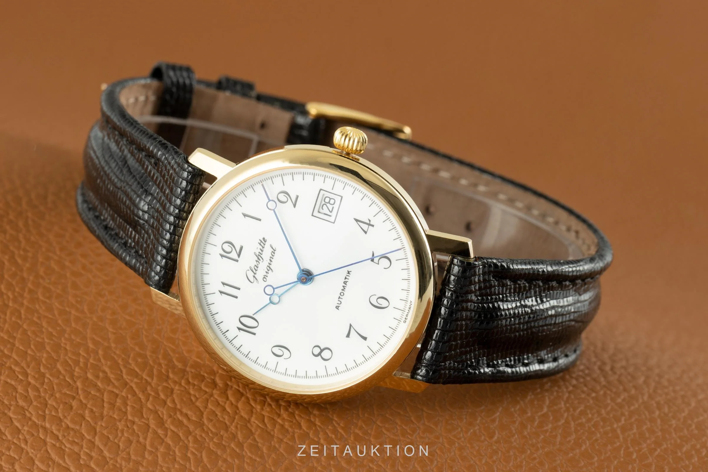 Glashütte Klassik gold-plated automatic men's watch  [2105446] - Image 3