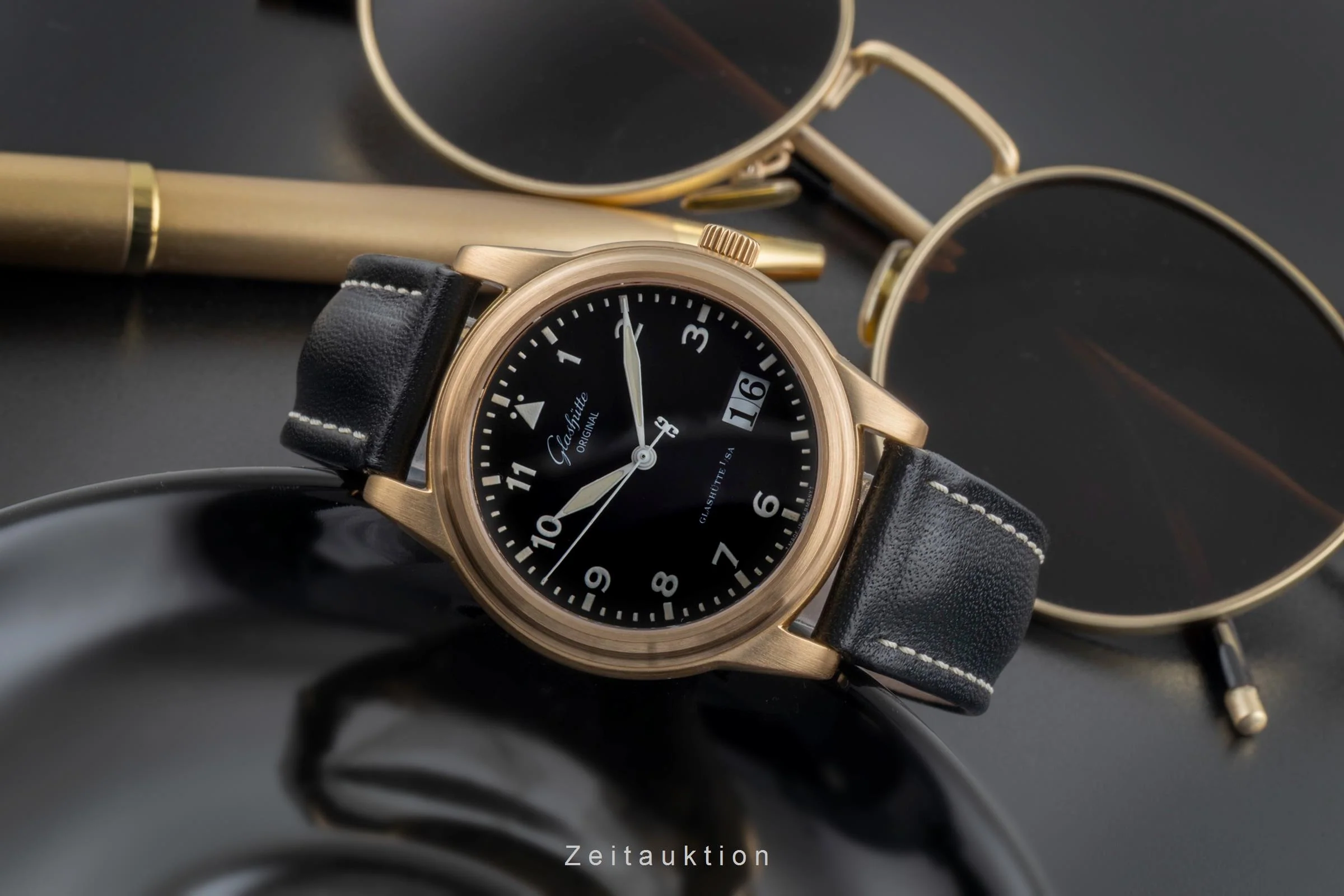 Glashütte Navigator 18 ct gold automatic men's watch 39-42-07-11-04  [2506968] - Image 3