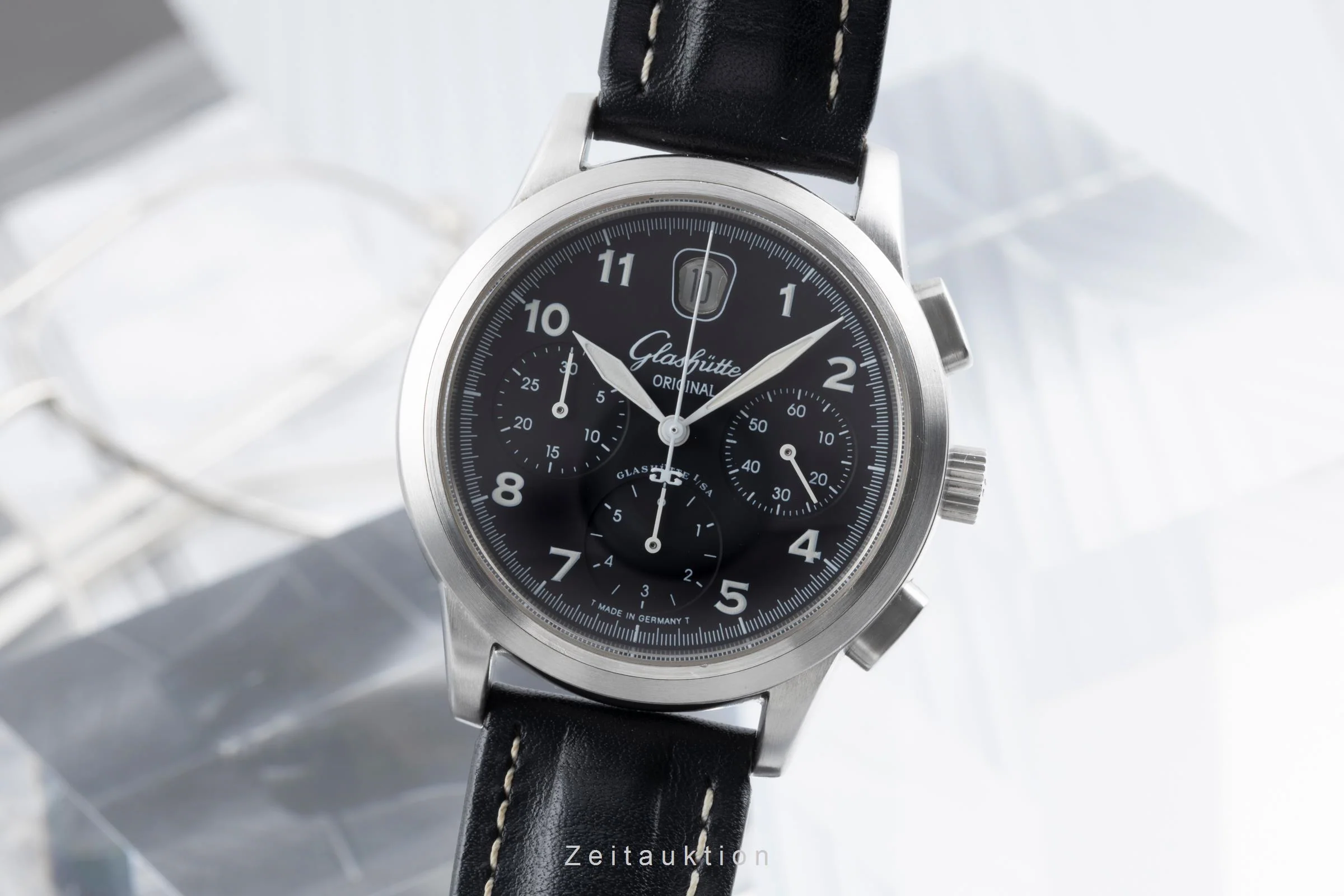 Glashütte Navigator chronograph steel automatic men's watch 39-32-13-17-04 LP: 14900EUR  [2505212] - Image 2