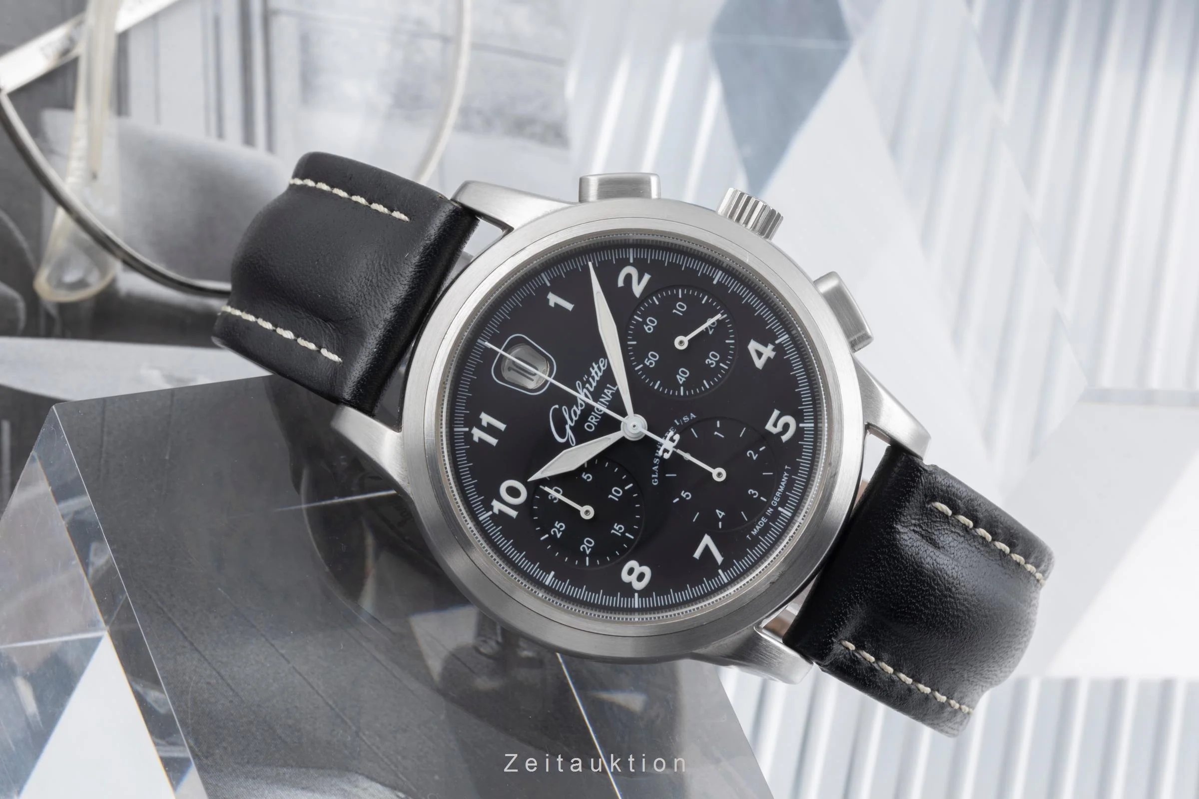 Glashütte Navigator chronograph steel automatic men's watch 39-32-13-17-04 LP: 14900EUR  [2505212] - Image 3