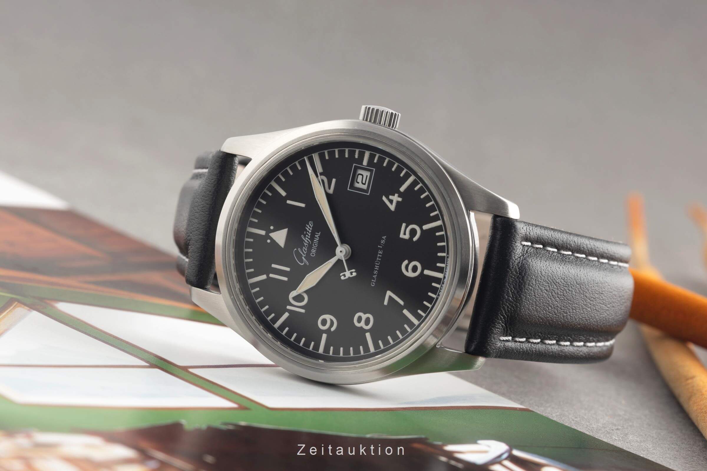 Glashütte Navigator steel automatic men's watch 10-33-07-07-04   [2501092] - Image 3