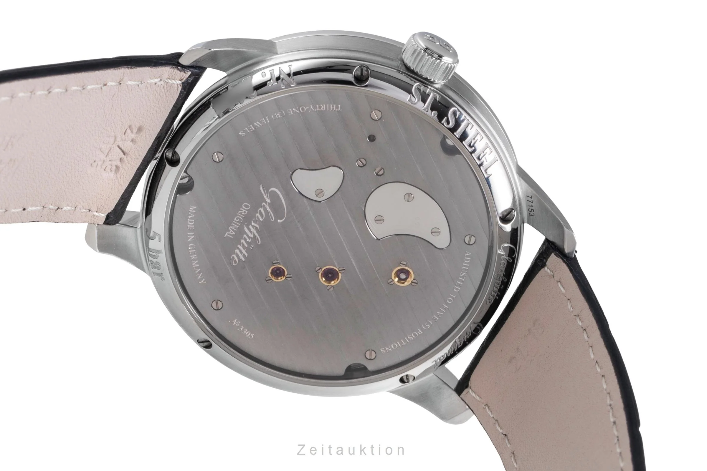 Glashütte PanoInverse XL steel manual winding men's watch 1-66-06-04-22-05  [2600159] - Image 12