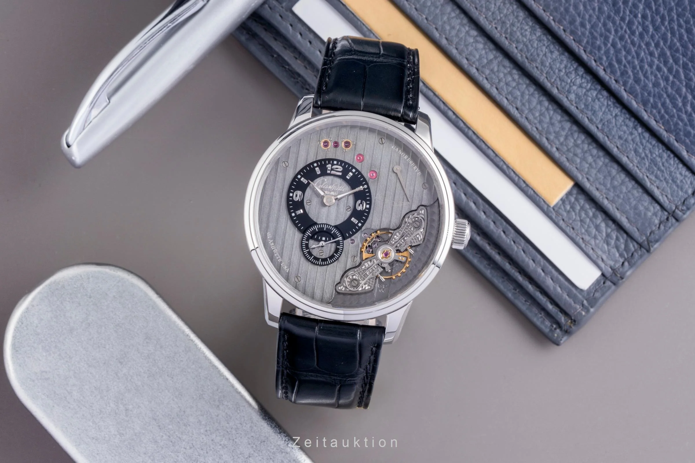 Glashütte PanoInverse XL steel manual winding men's watch 1-66-06-04-22-05  [2600159] - Image 4
